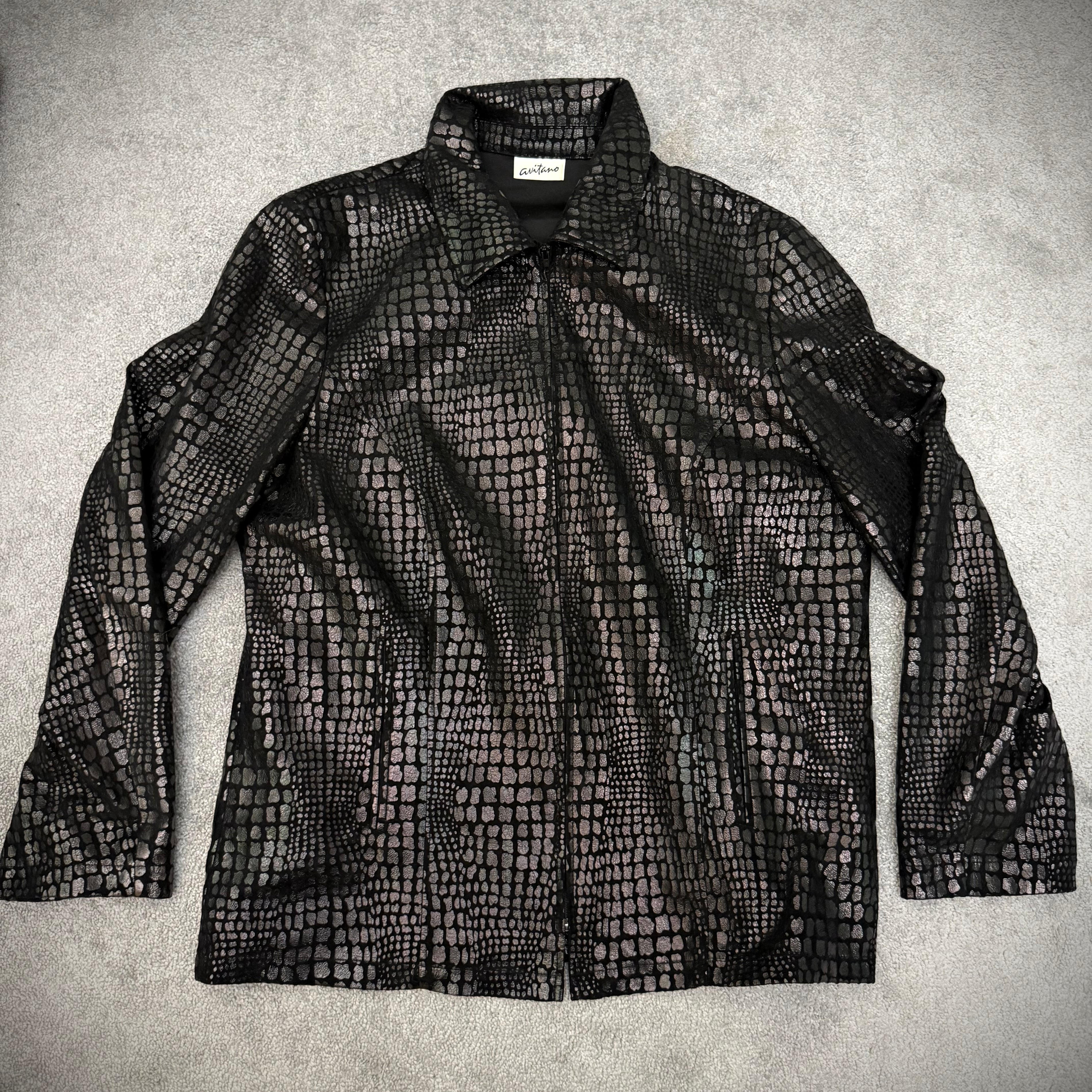 guitano crocodile coated jacket