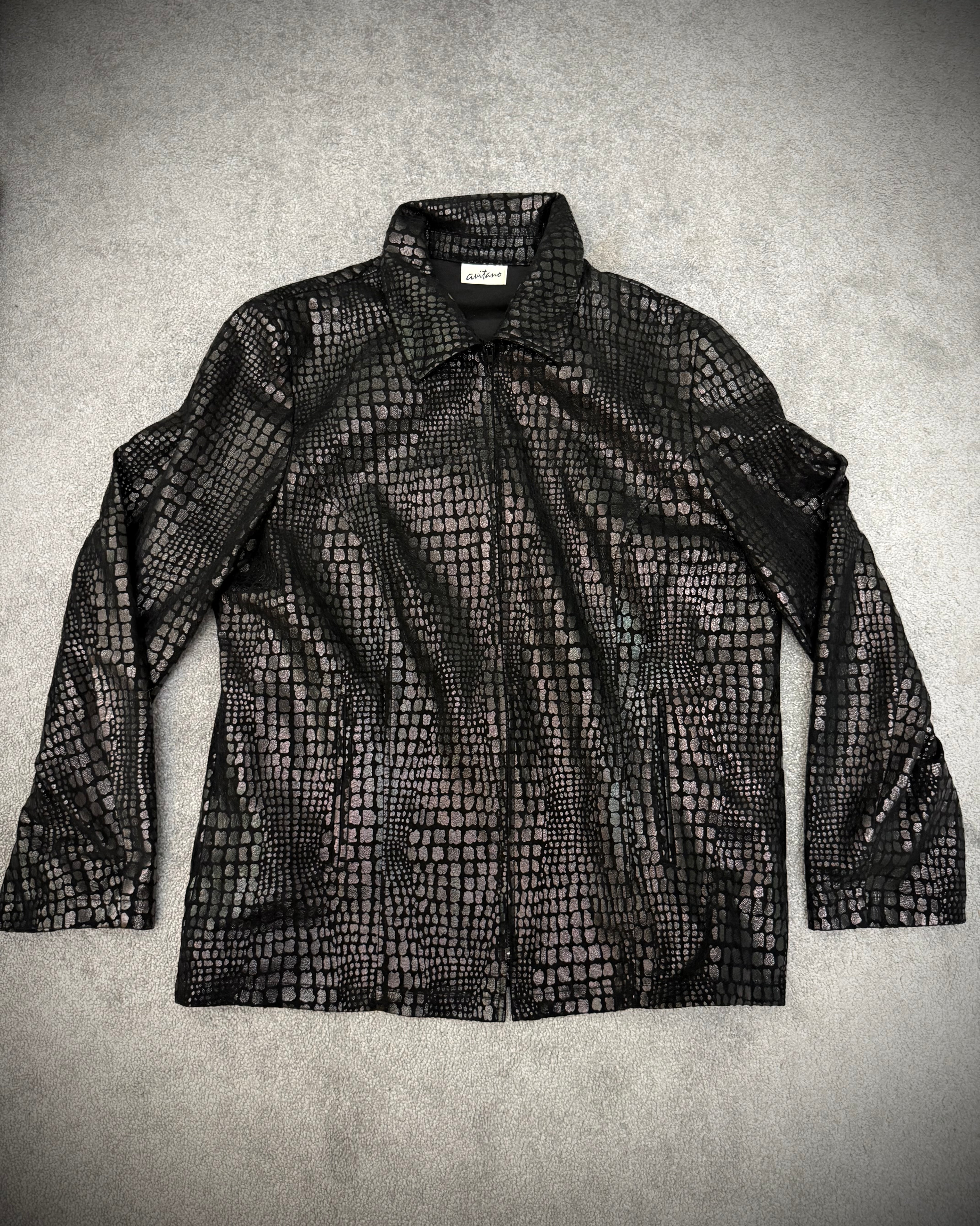 guitano crocodile coated jacket
