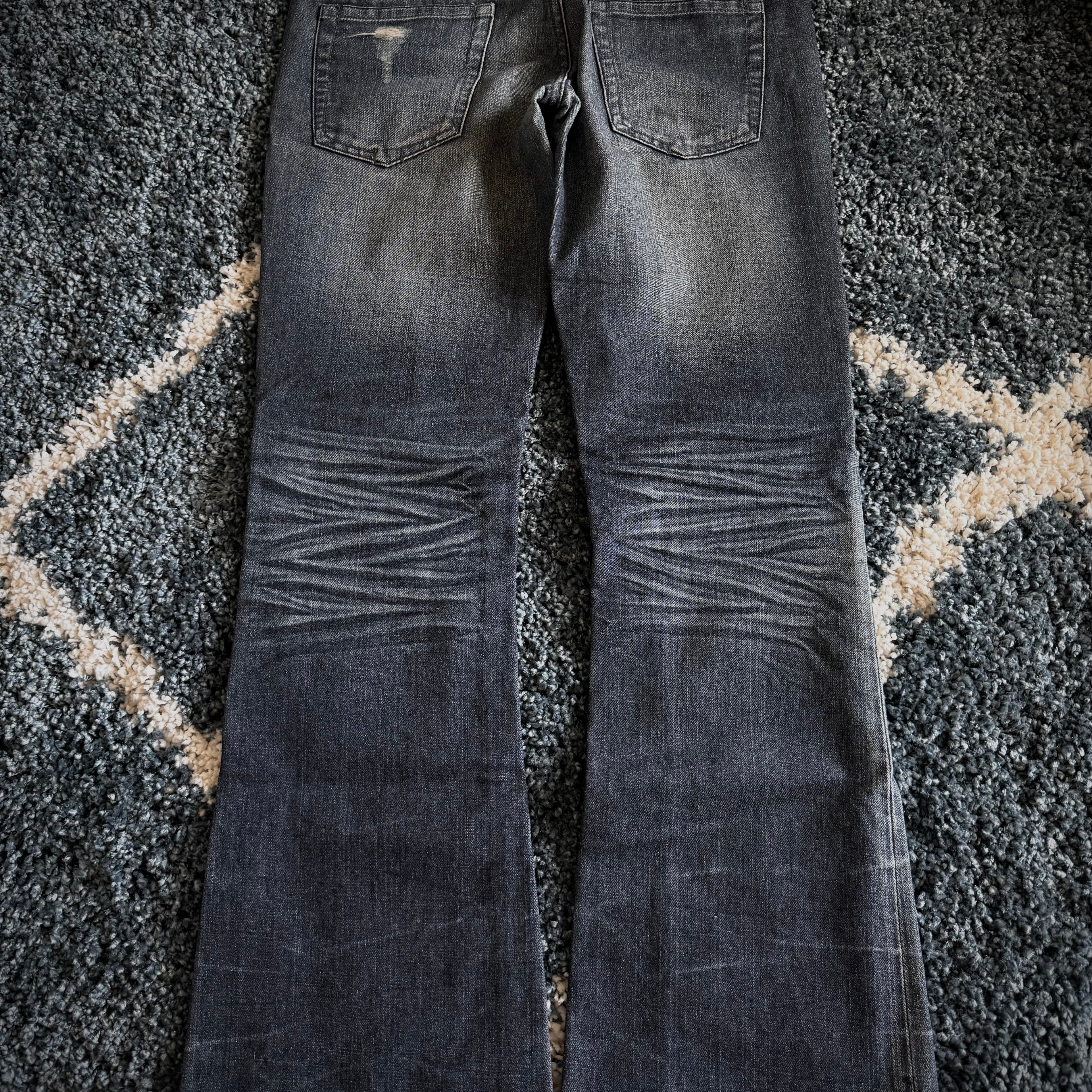 Diabro distressed Honeycomb Flared Denim