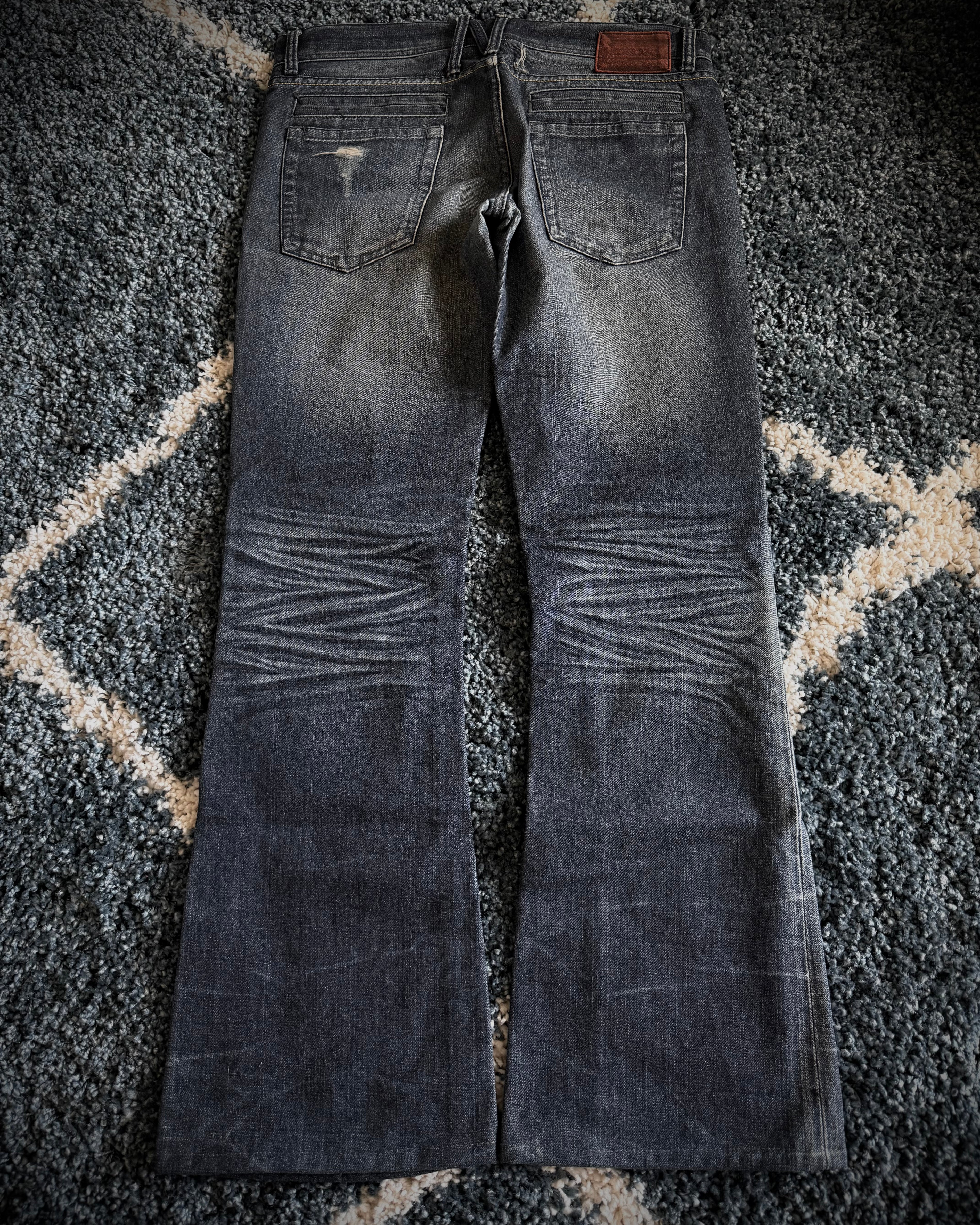 Diabro distressed Honeycomb Flared Denim