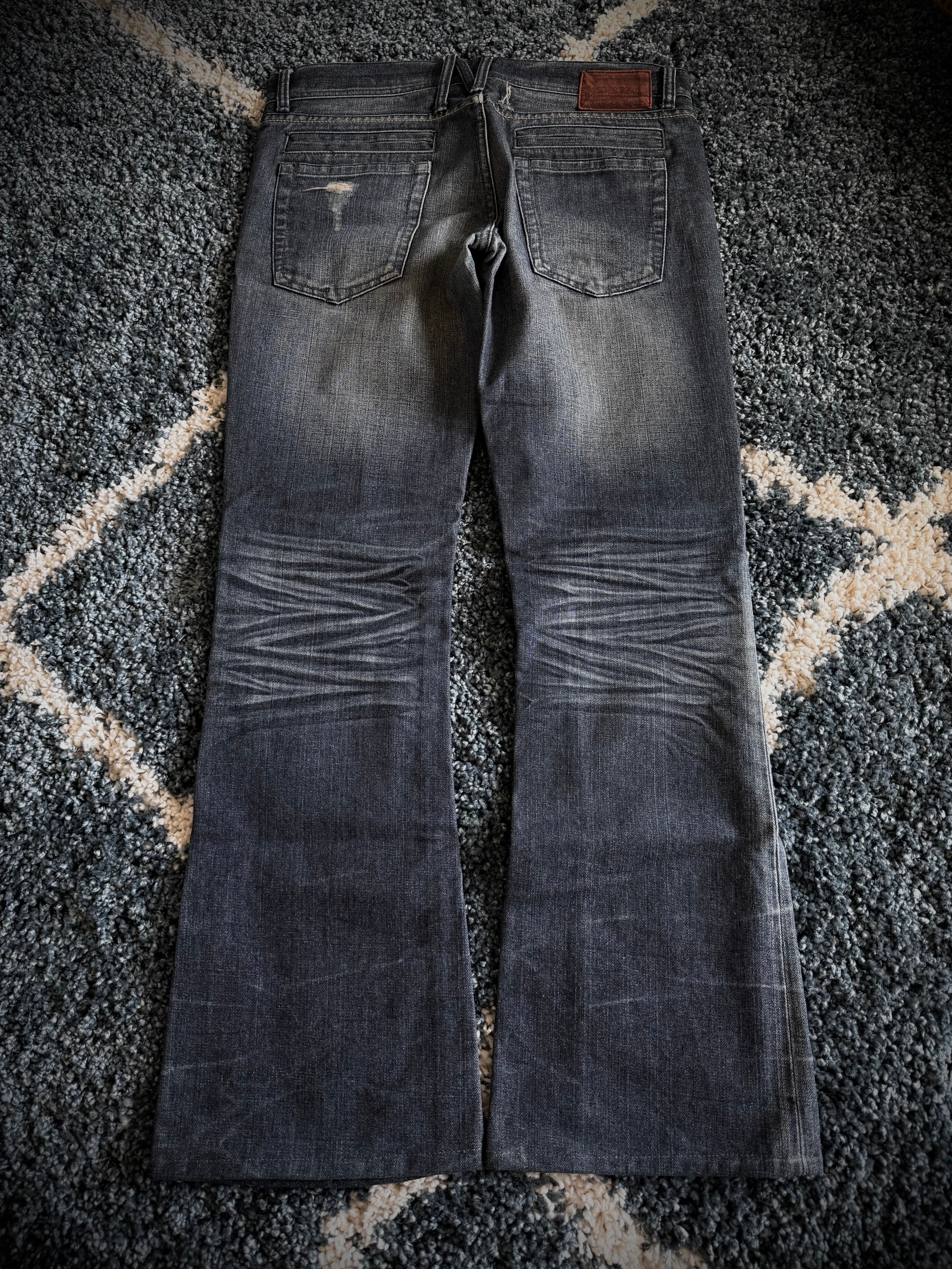 Diabro distressed Honeycomb Flared Denim