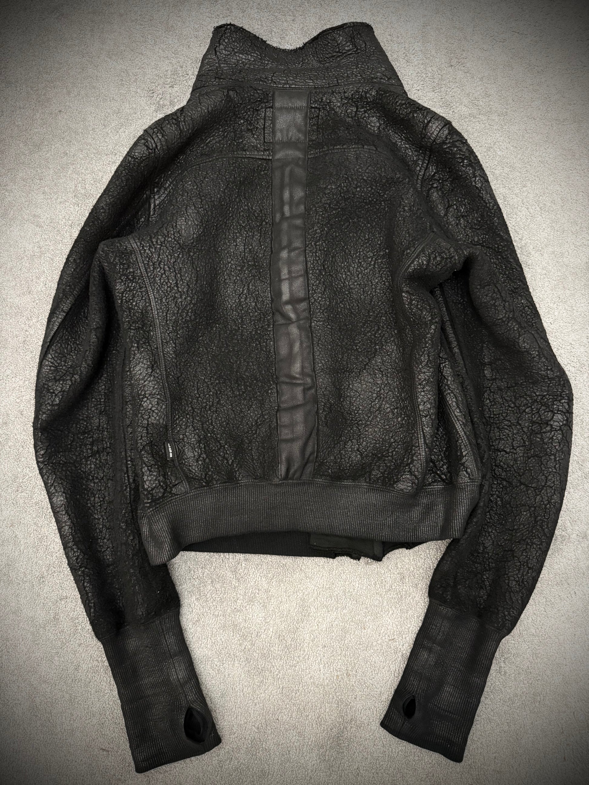 L.G.B NightHawk Asymetrical Cracked Waxed Jacket