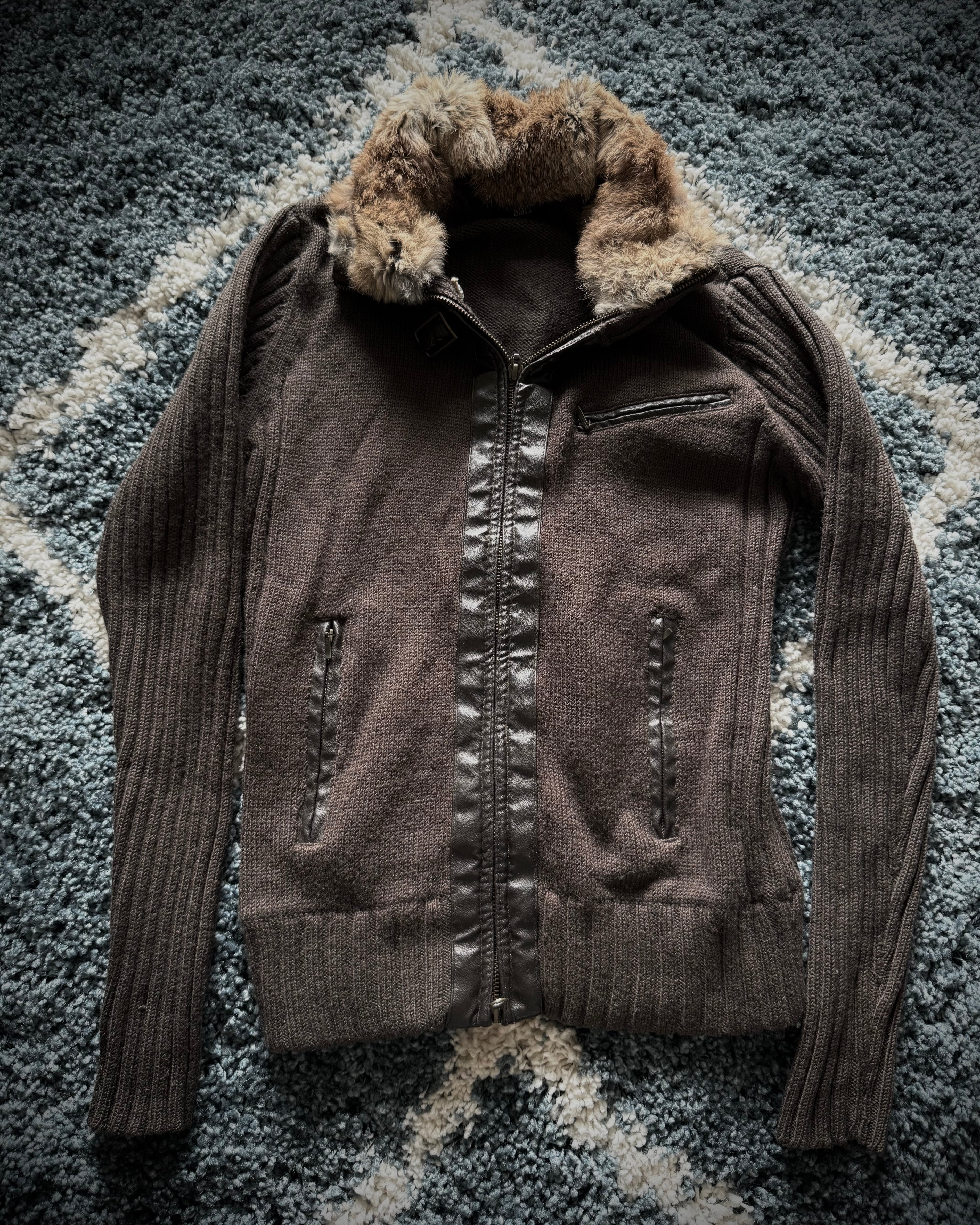 Tornado Mart Detachable Rabbit Fur Knit