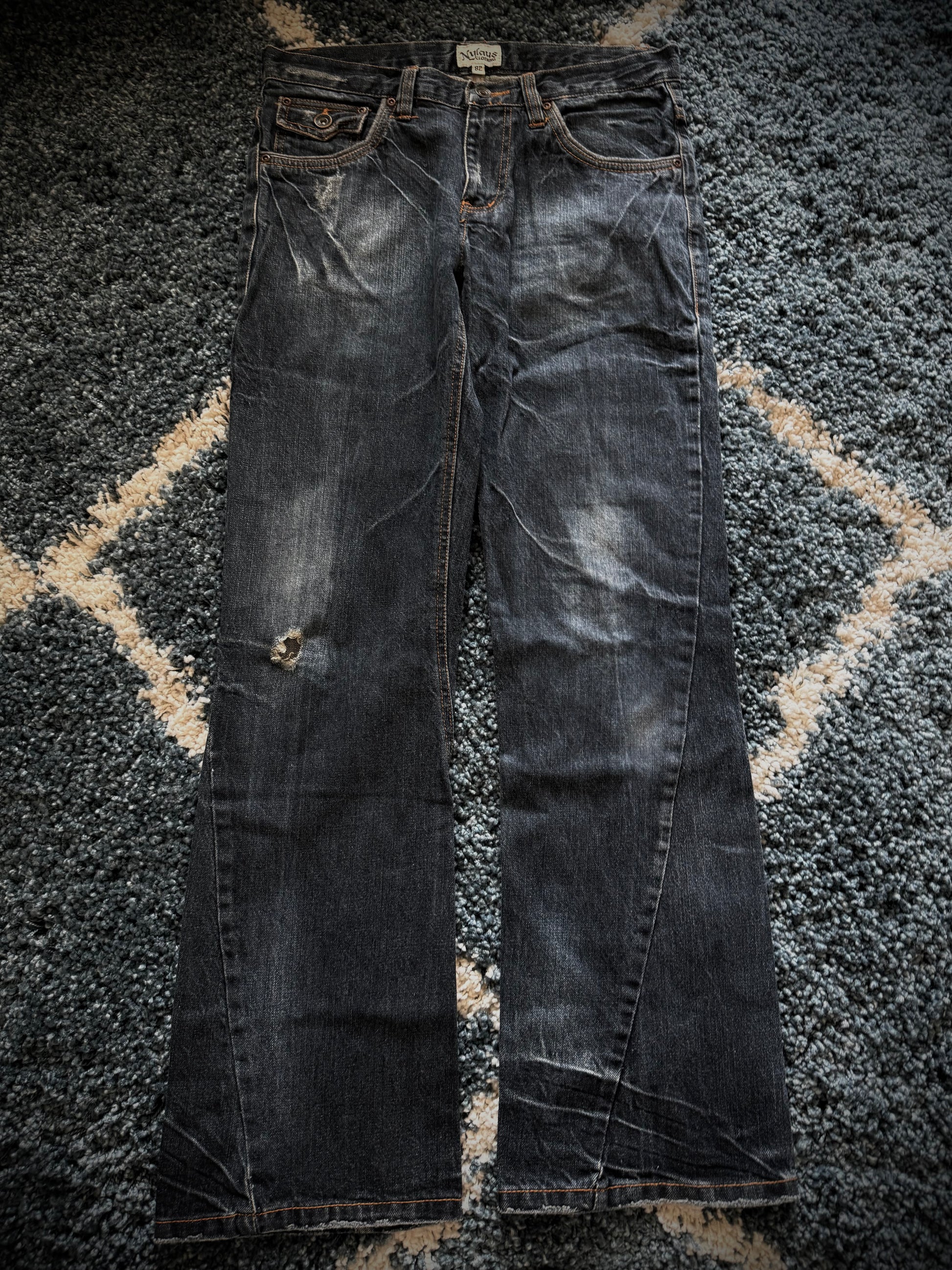 Nylaus spiral flared jeans