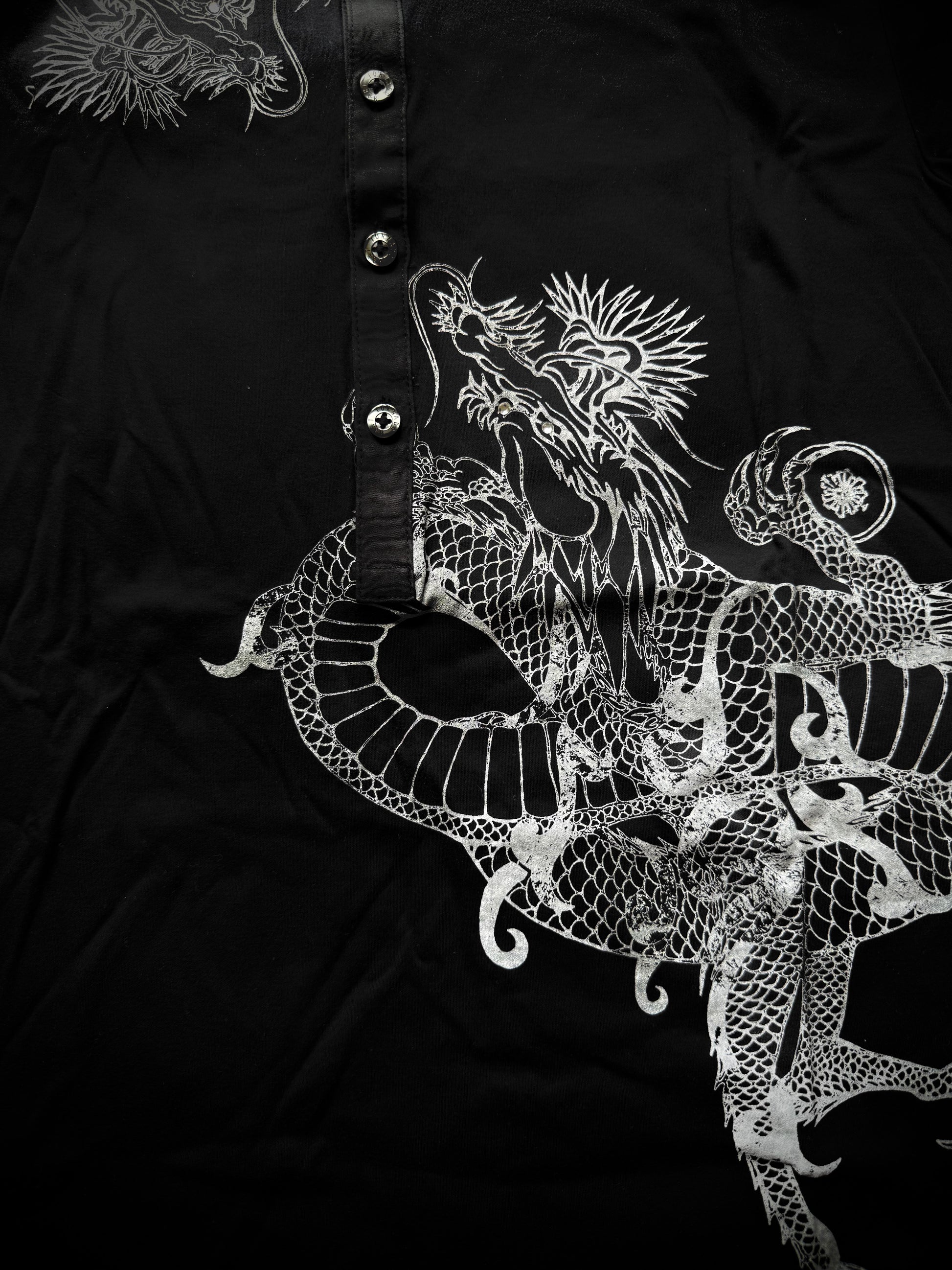Tornado Mart rhinestone dragon polo shirt