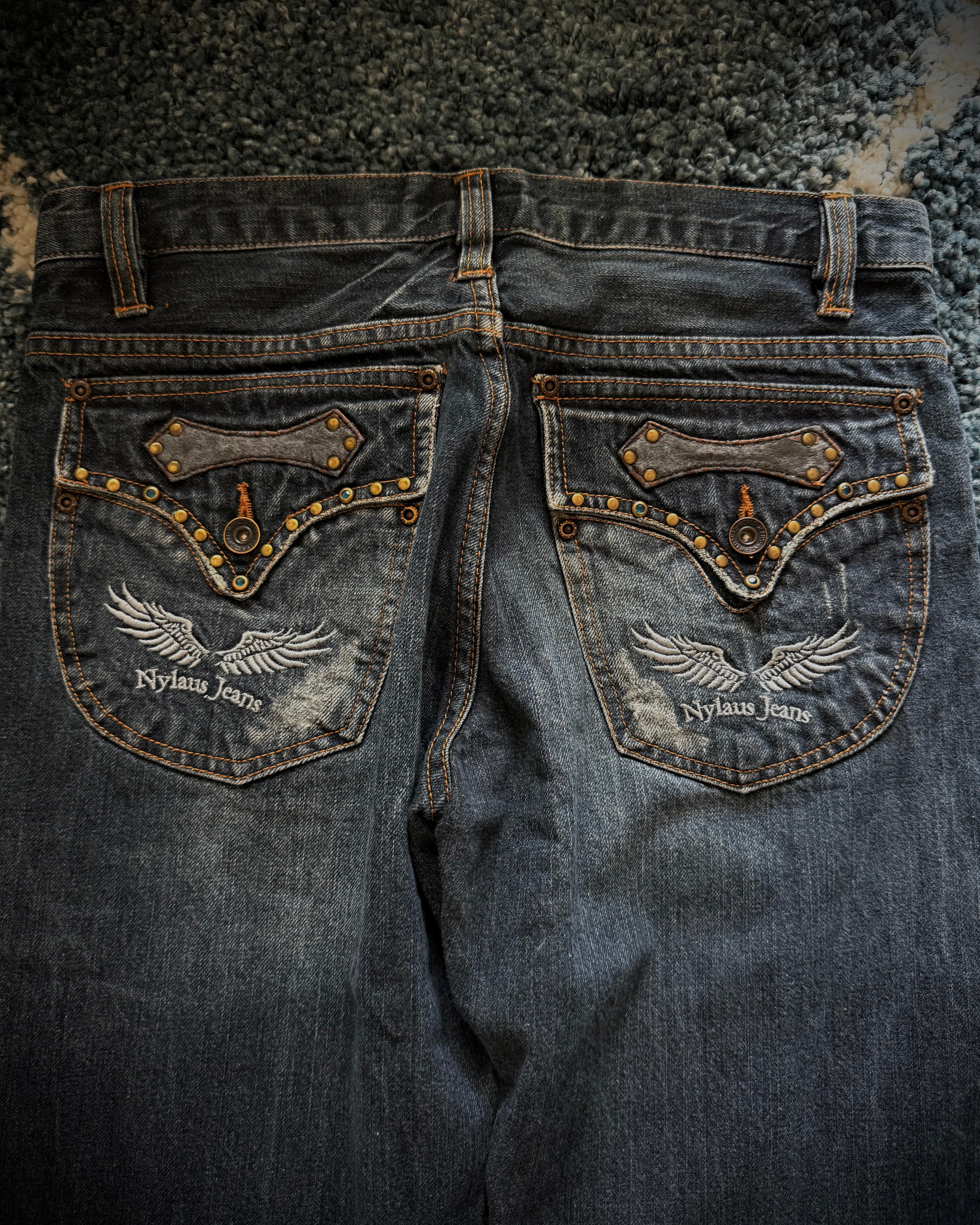 Nylaus spiral flared jeans