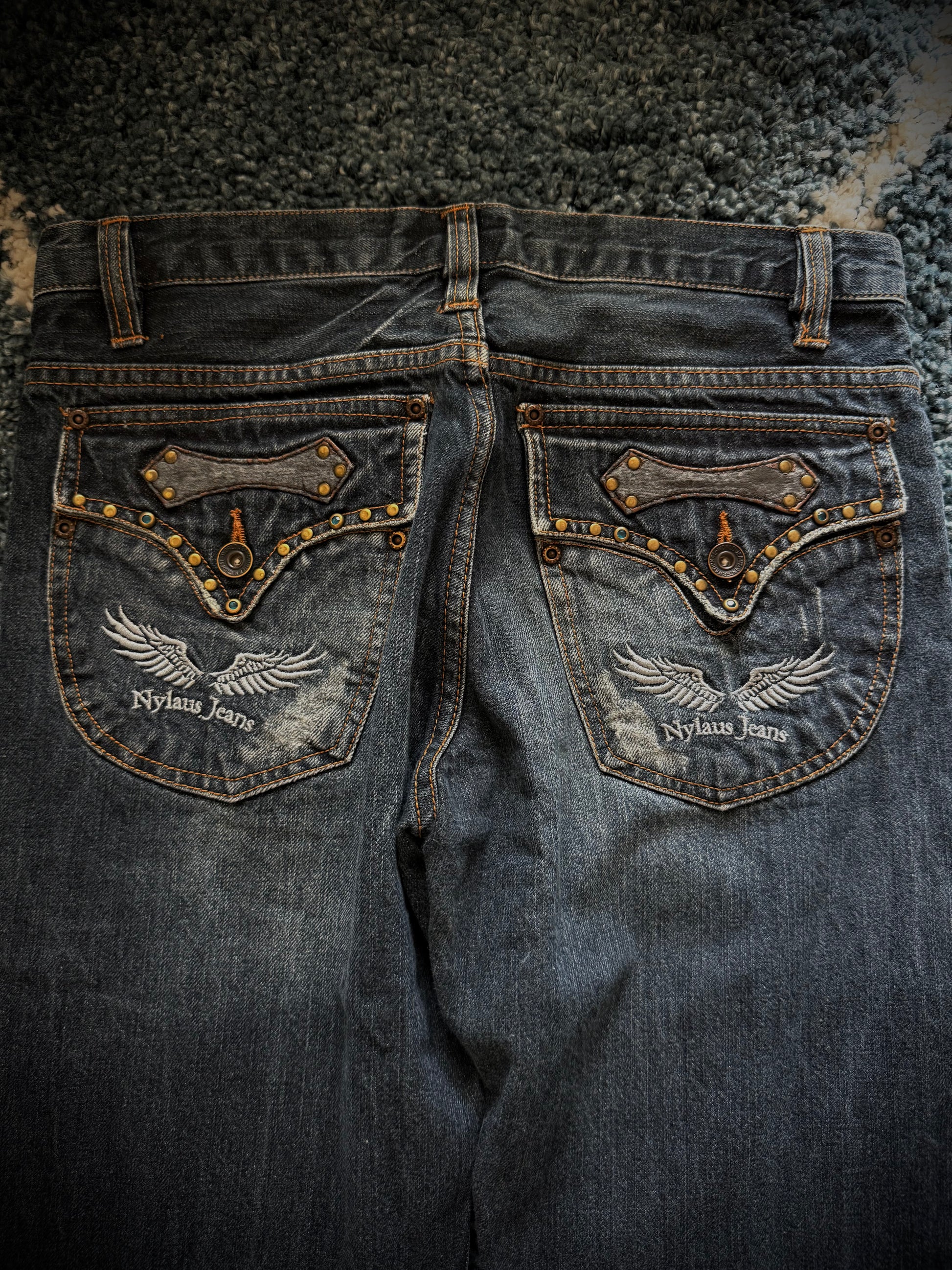 Nylaus spiral flared jeans