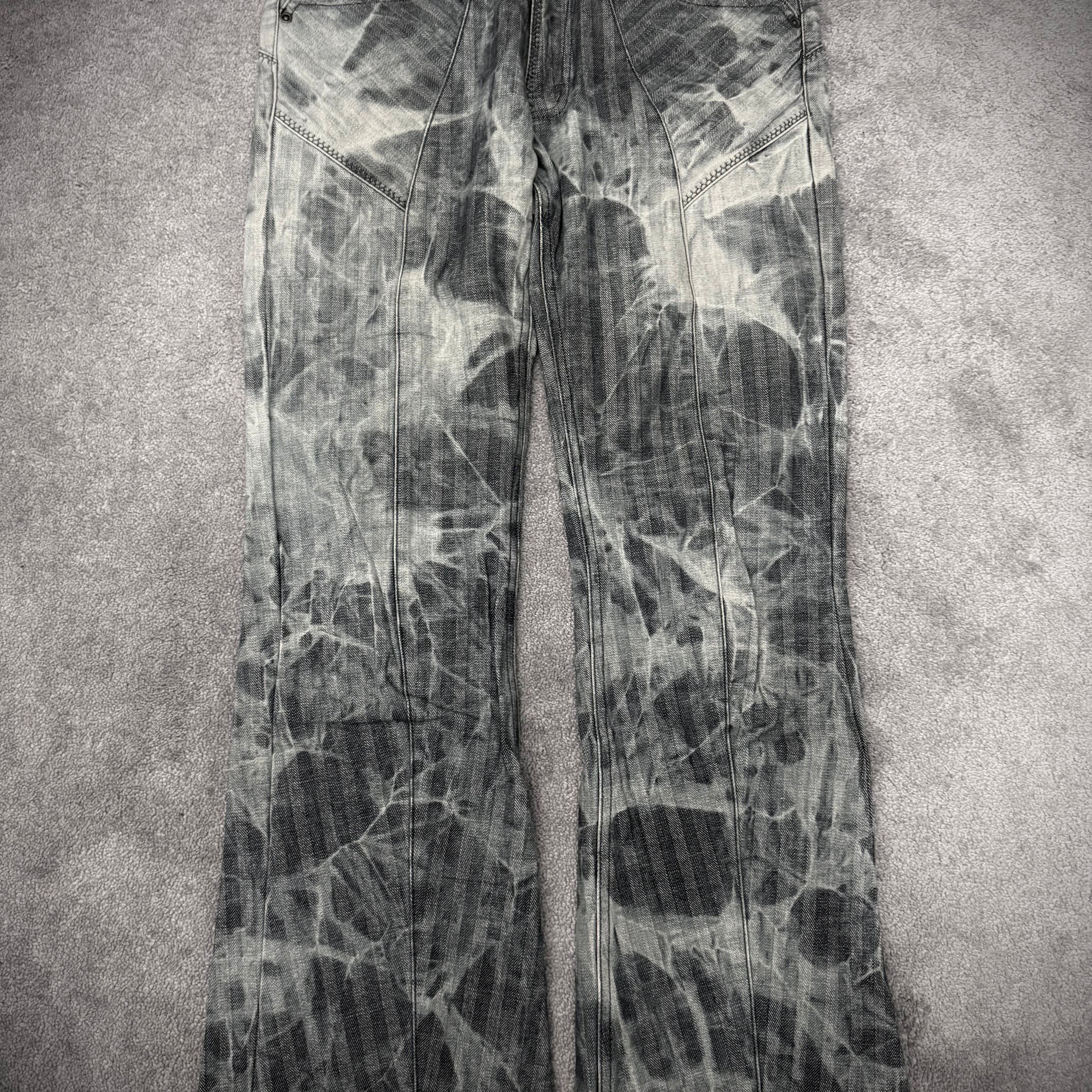 Rupert Ocean Blue Back Zip Flared Denim