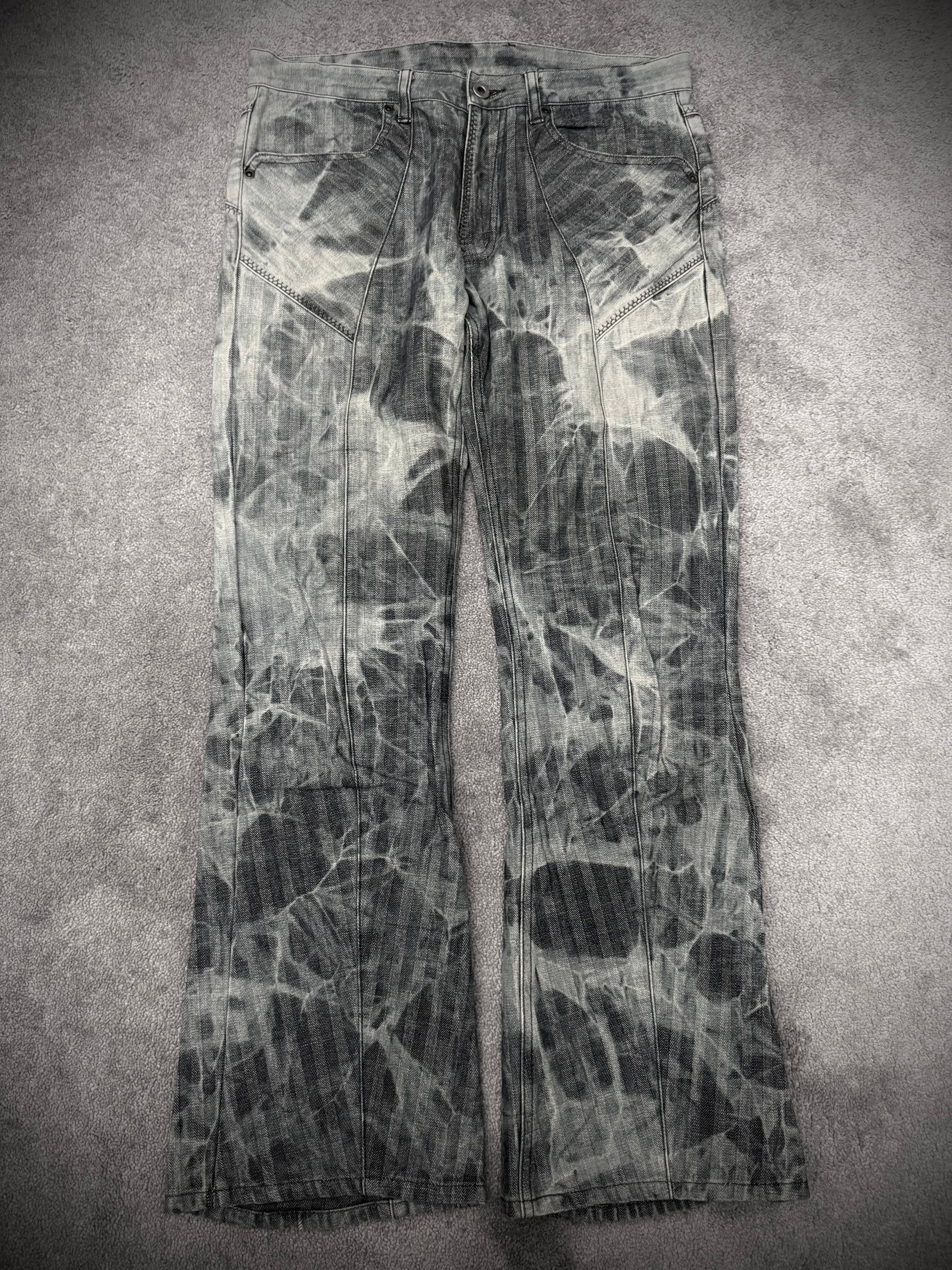 Rupert Ocean Blue Back Zip Flared Denim