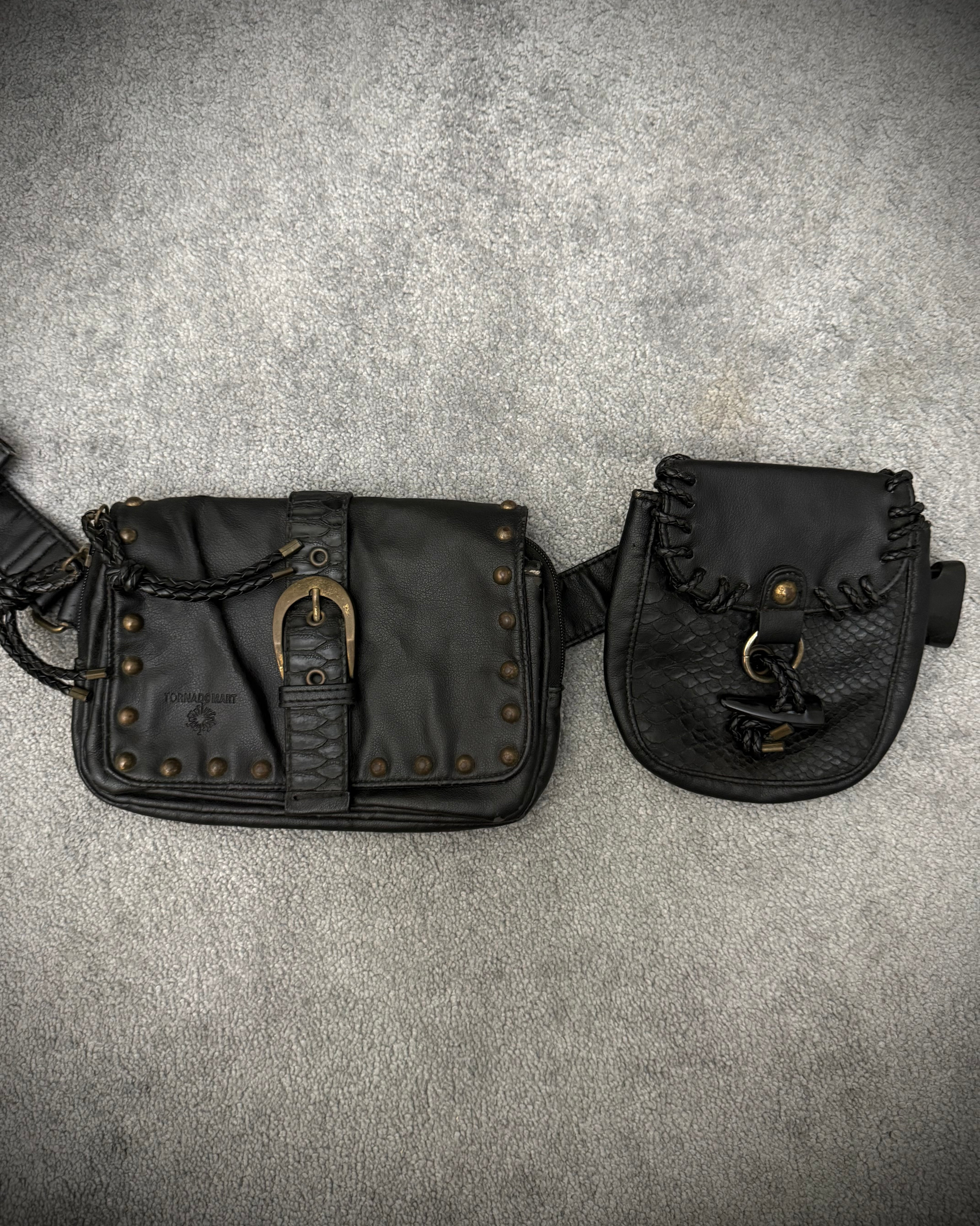 Tornado Mart 00‘s Studded Python Waistbag
