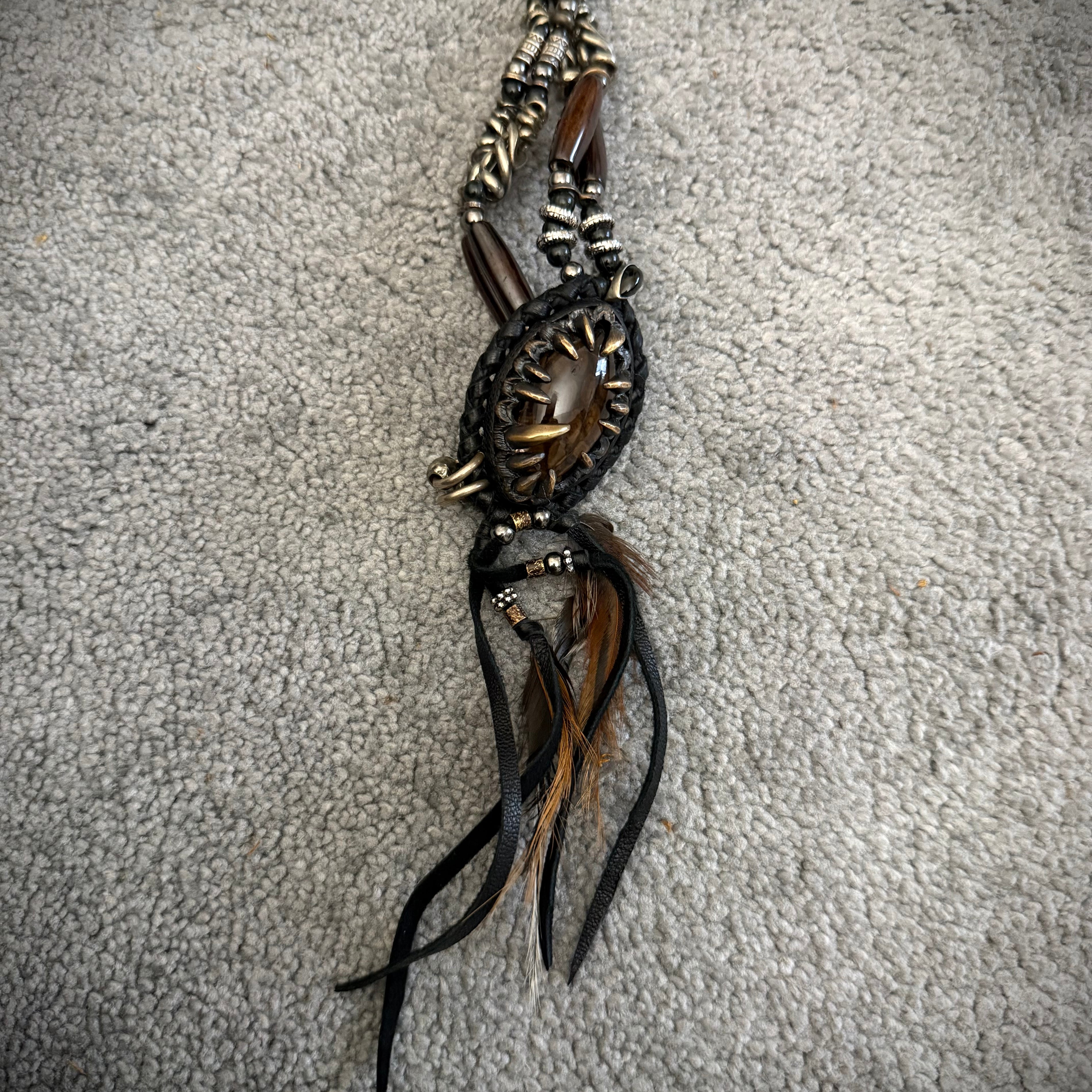14th Addiction 1/1 Hyperclaw feather necklace