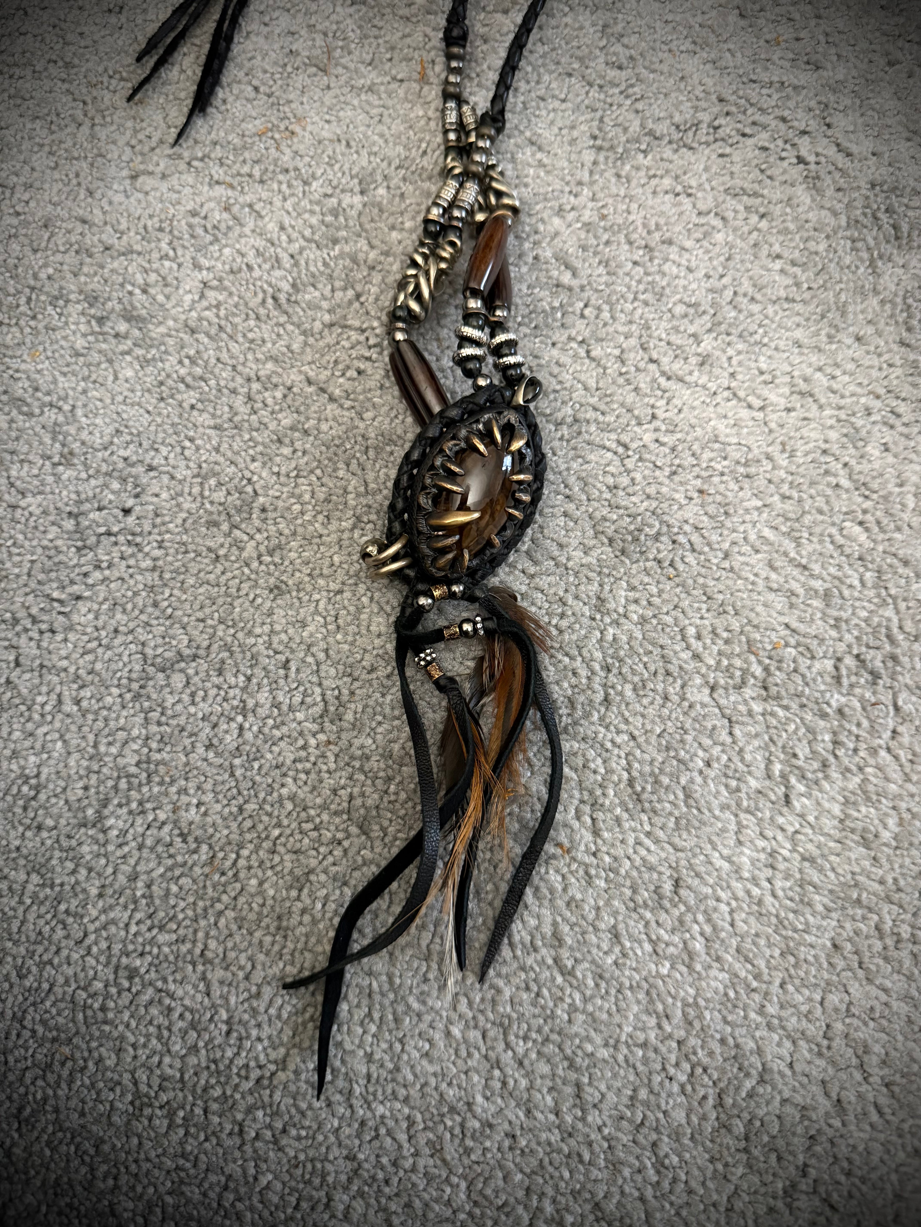 14th Addiction 1/1 Hyperclaw feather necklace