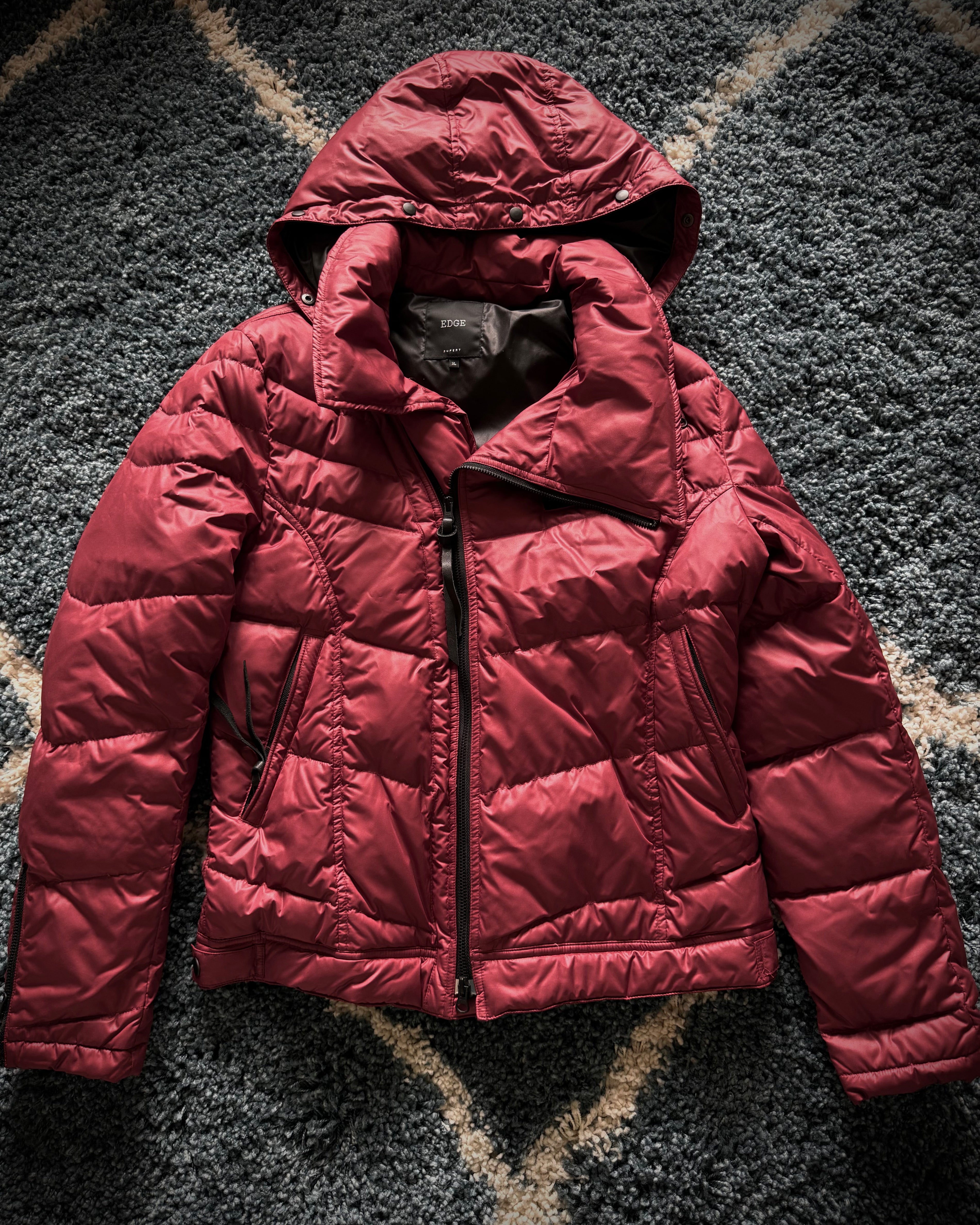Edge Rupert asymmetrical zipper ninja bloodmoon puffer jacket