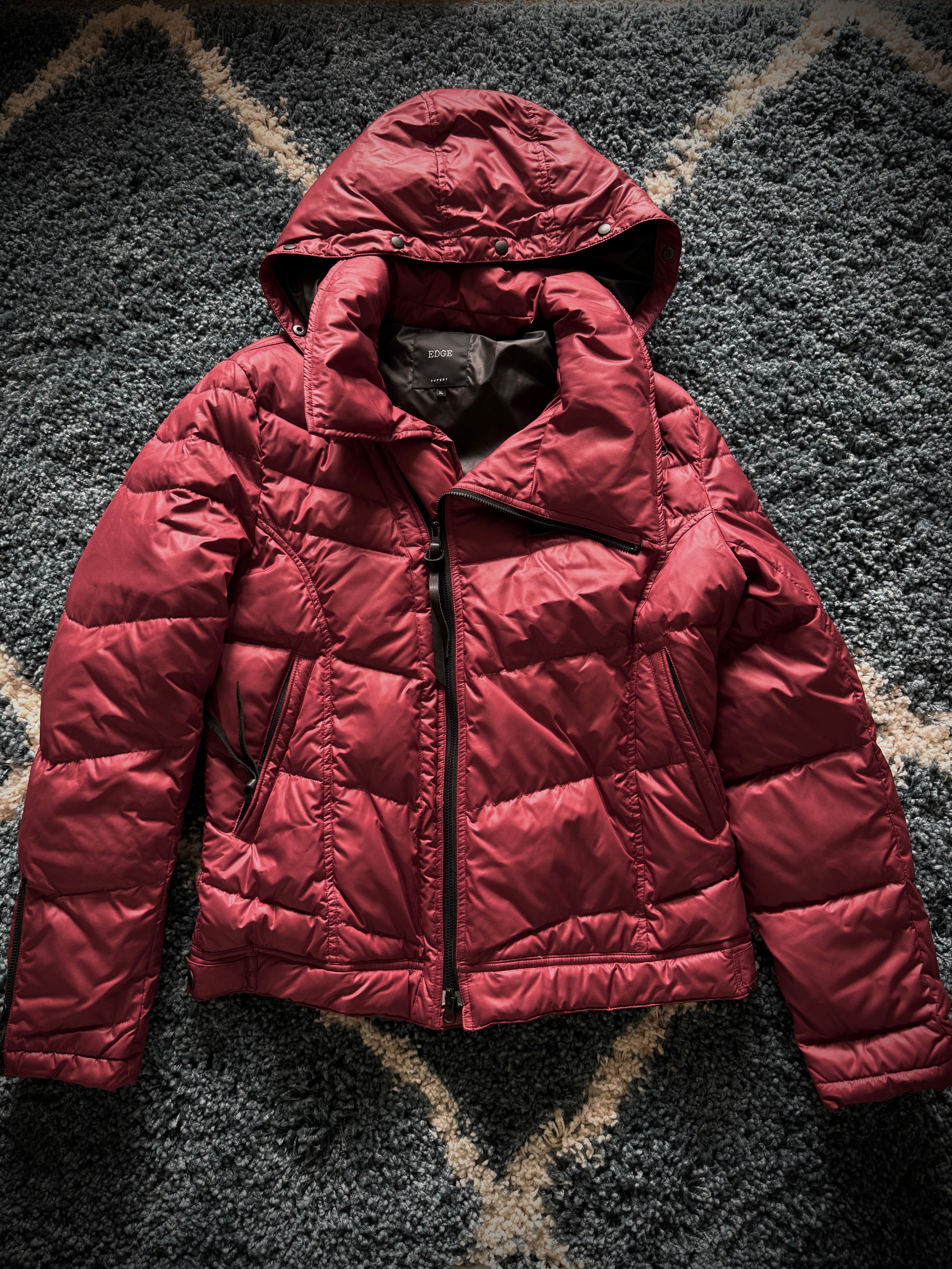 Edge Rupert asymmetrical zipper ninja bloodmoon puffer jacket