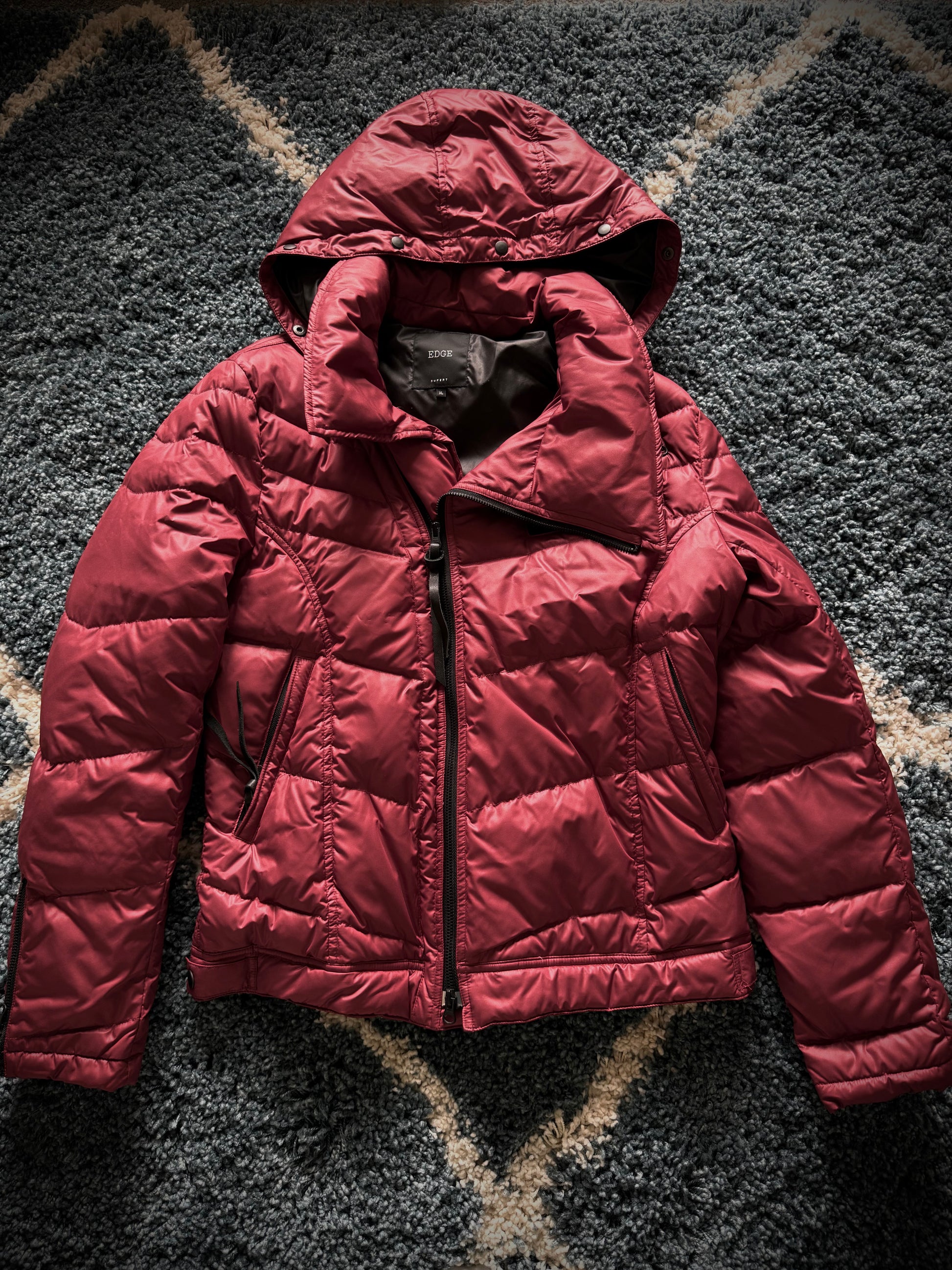 Edge Rupert asymmetrical zipper ninja bloodmoon puffer jacket