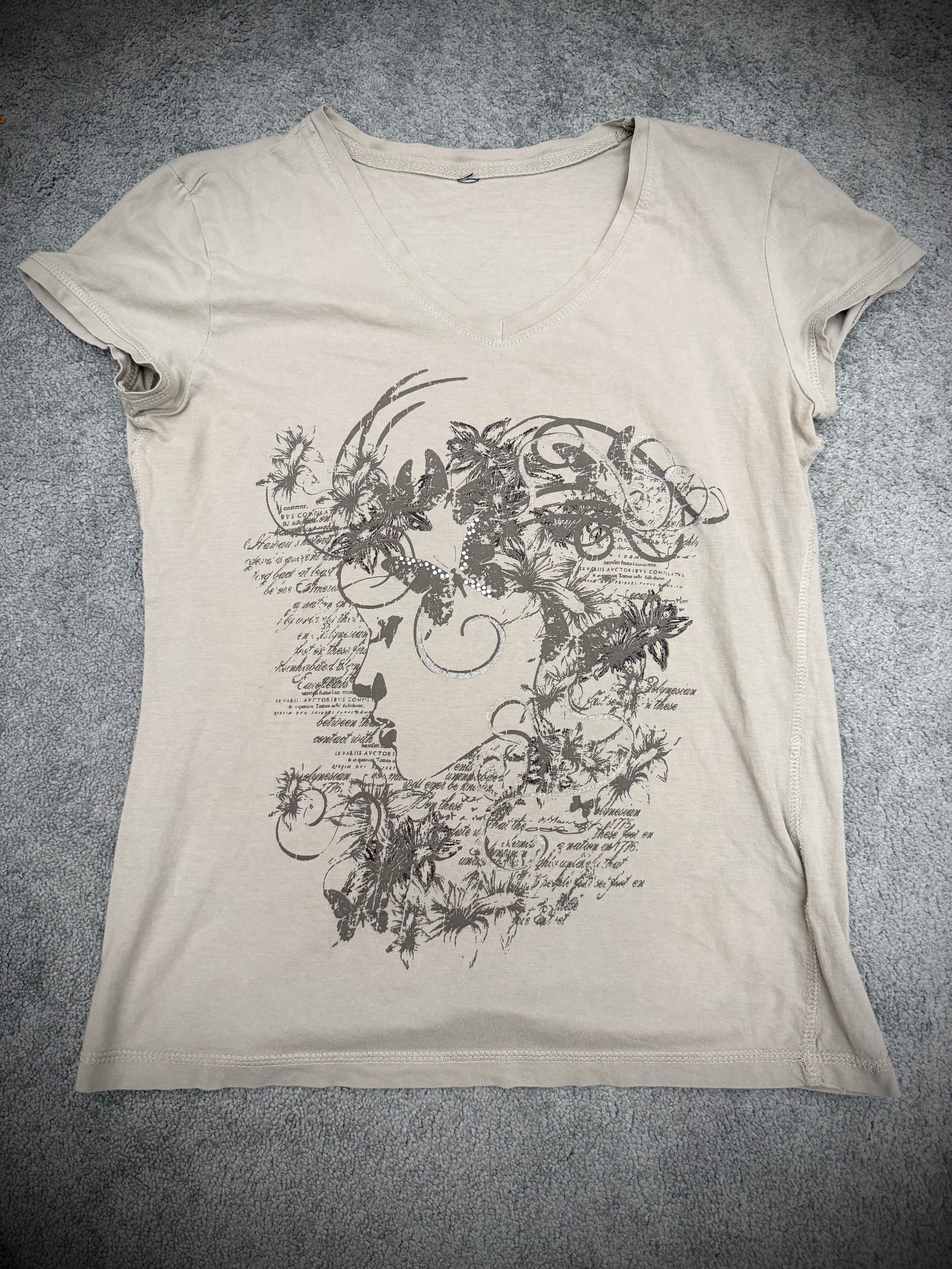 Mutant rhinestone butterfly poem shirt