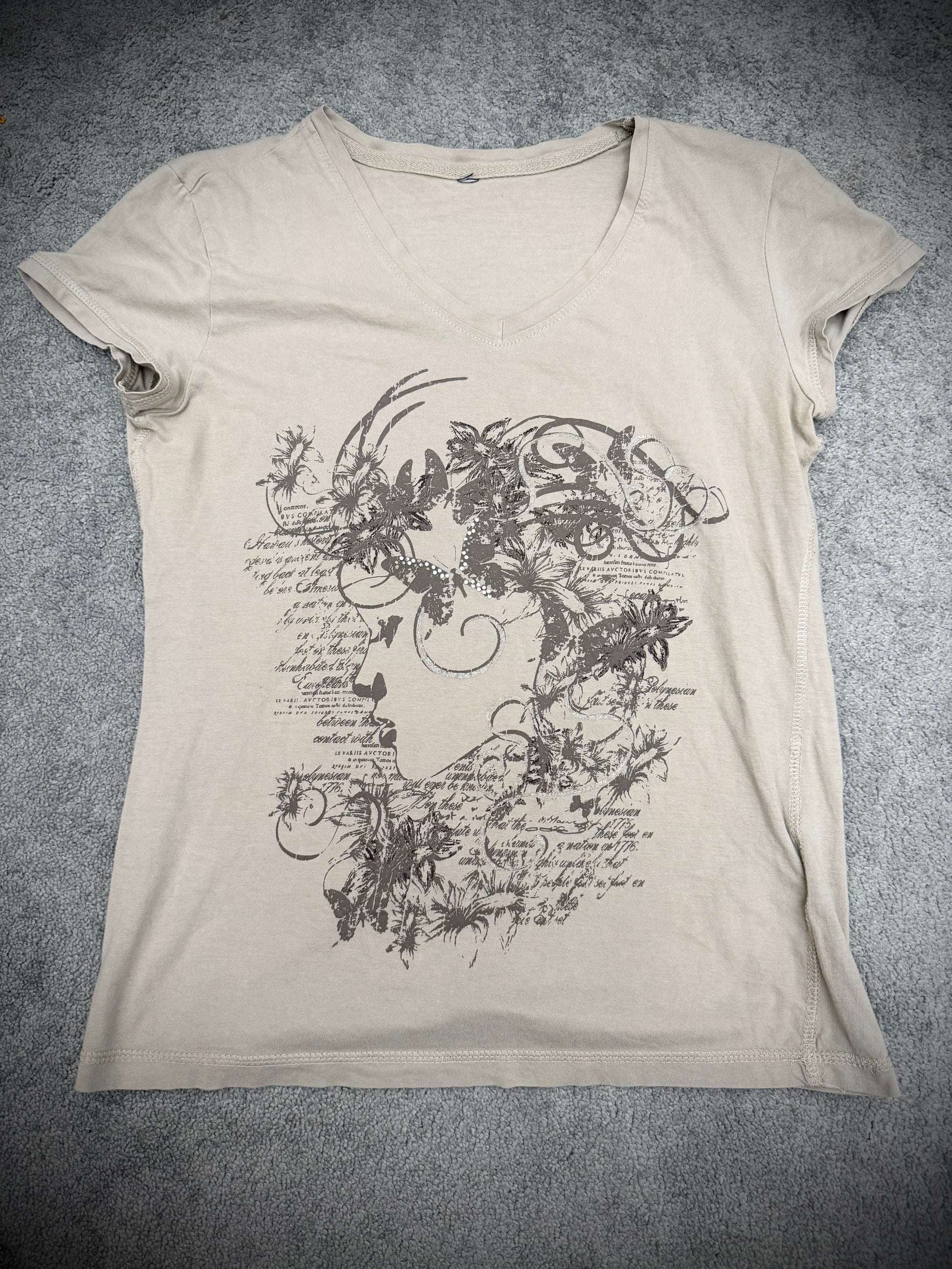 Mutant rhinestone butterfly poem shirt