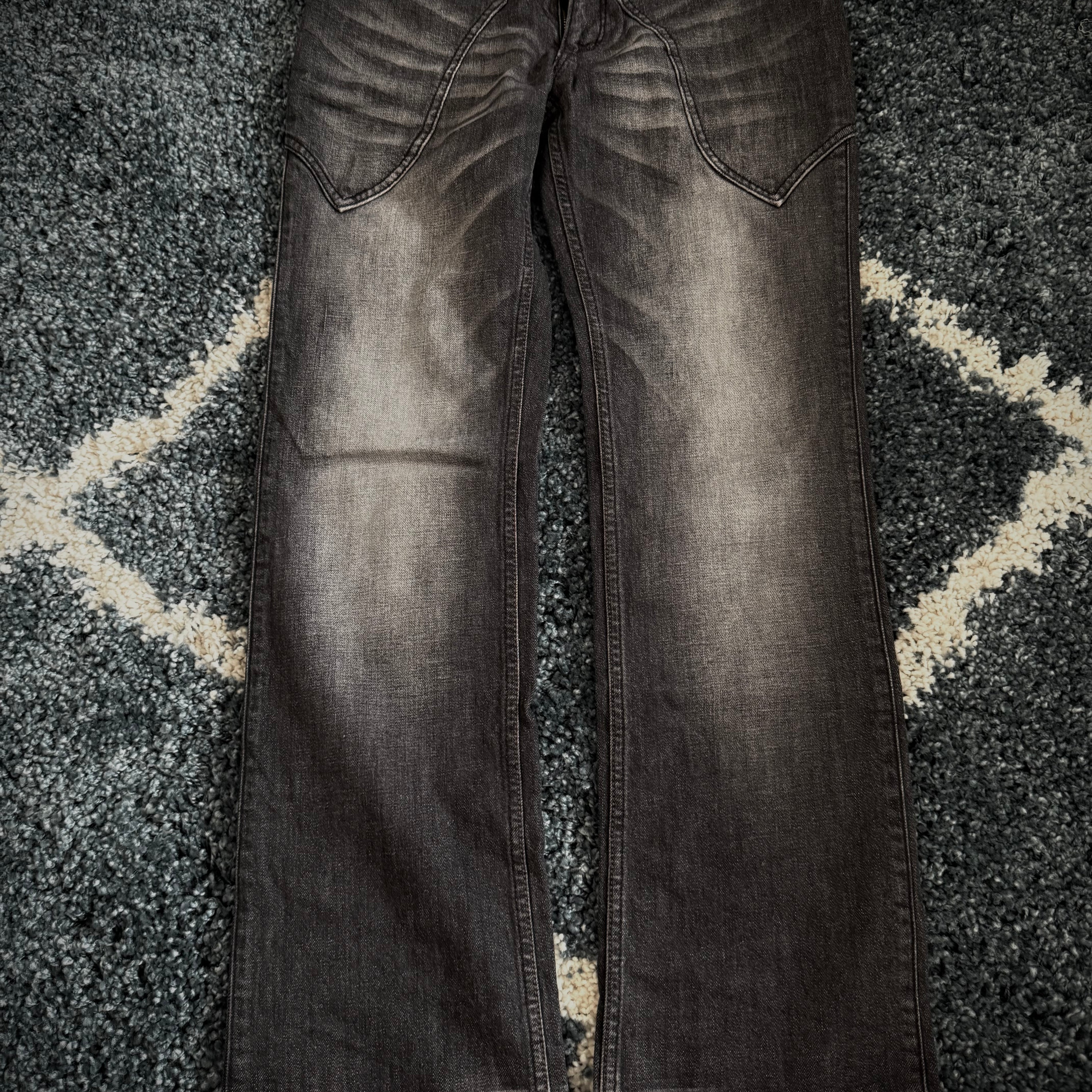 Nicole Club Snakeskin detailed flared denim