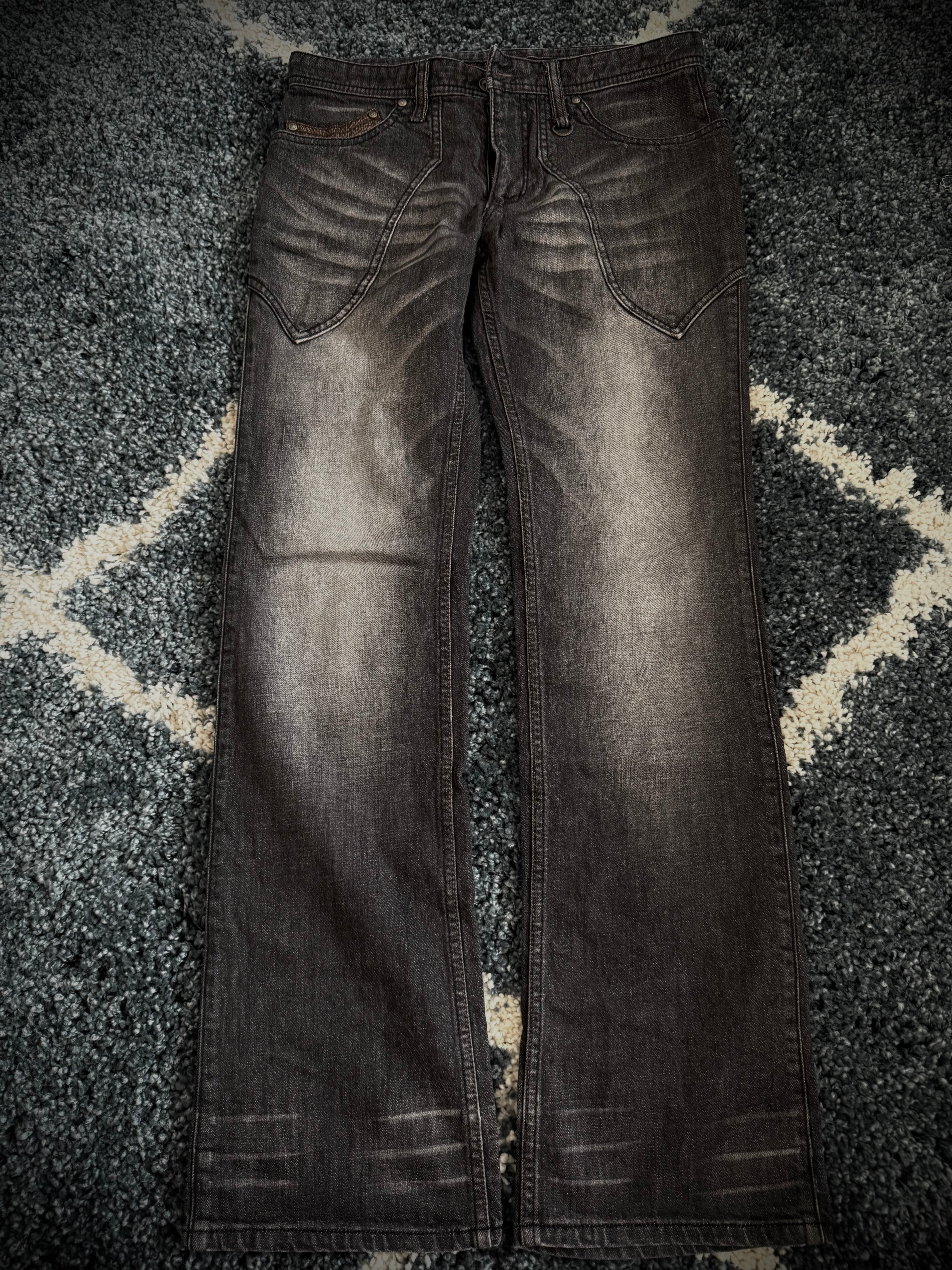 Nicole Club Snakeskin detailed flared denim