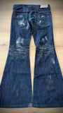 Tornado Mart Waxed Backlaced Bell Bottoms
