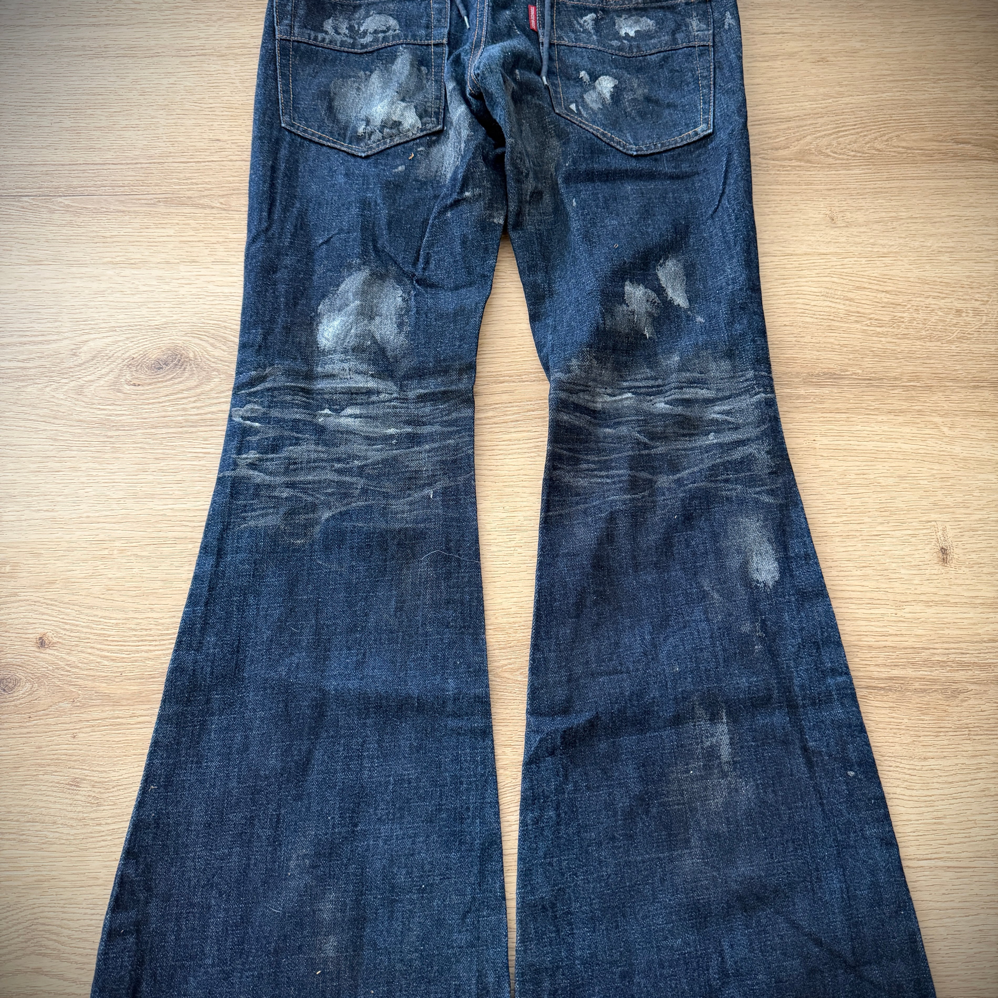 Tornado Mart Waxed Backlaced Bell Bottoms