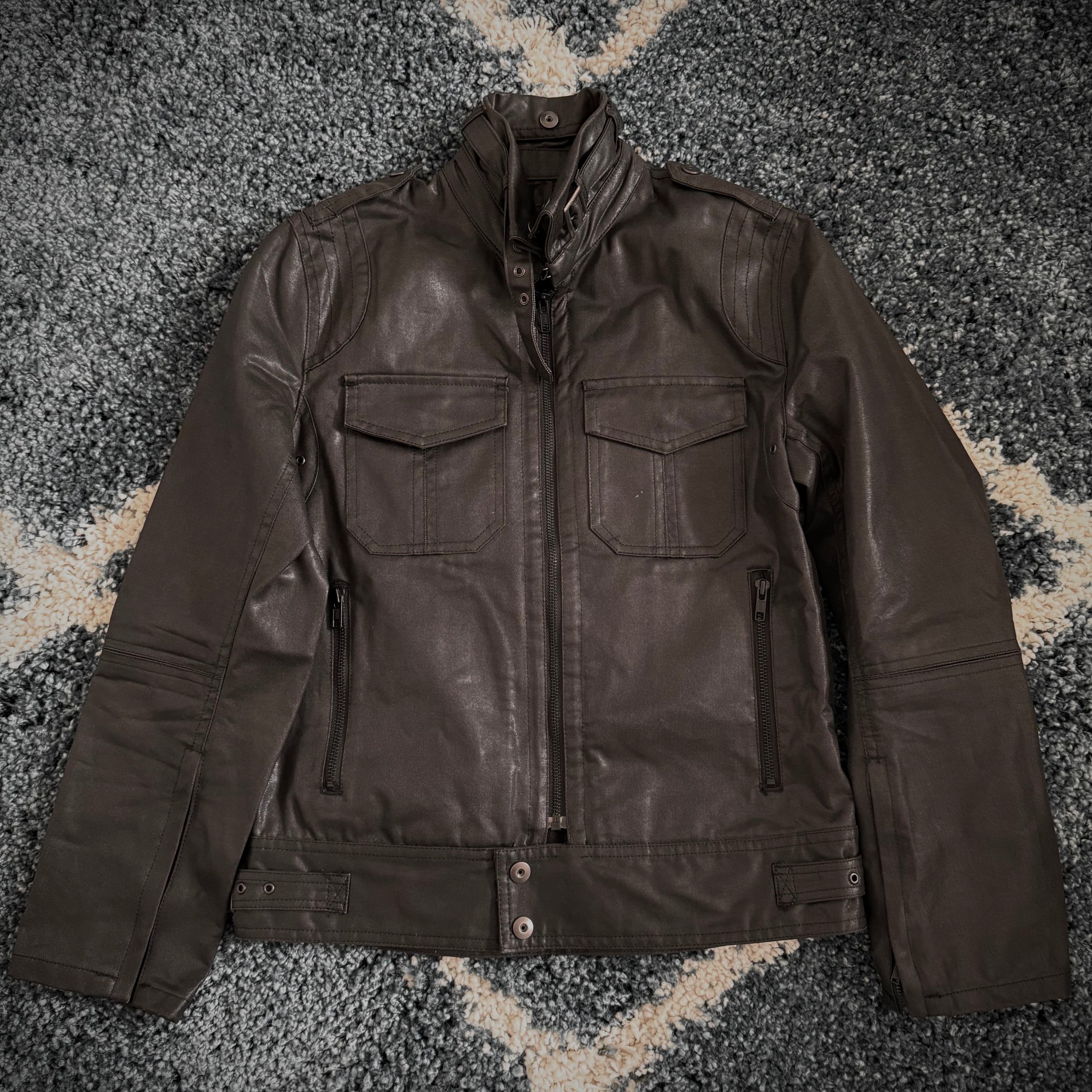 Schlussel waxed military jacket