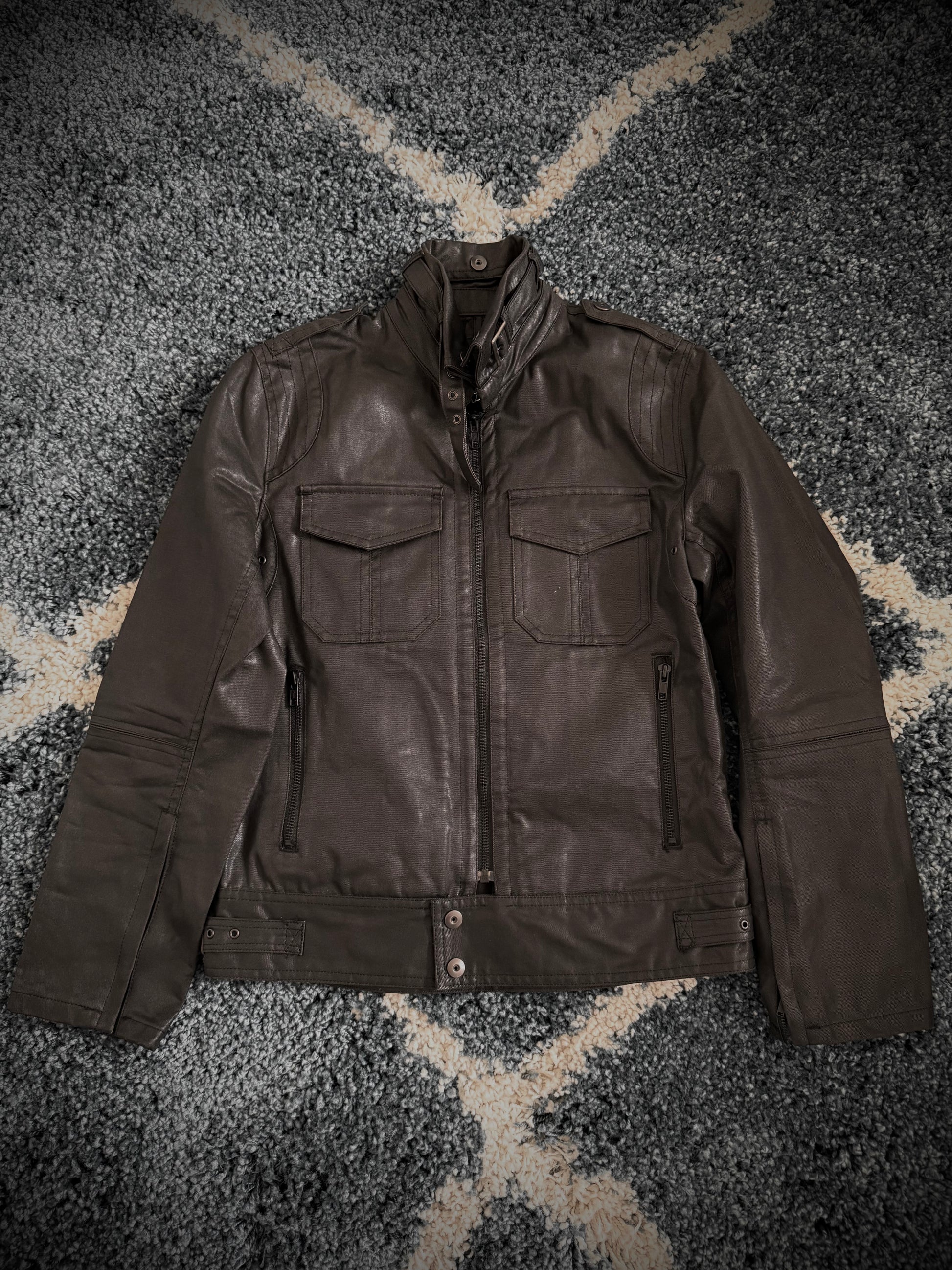 Schlussel waxed military jacket