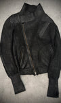 L.G.B NightHawk Asymetrical Cracked Waxed Jacket