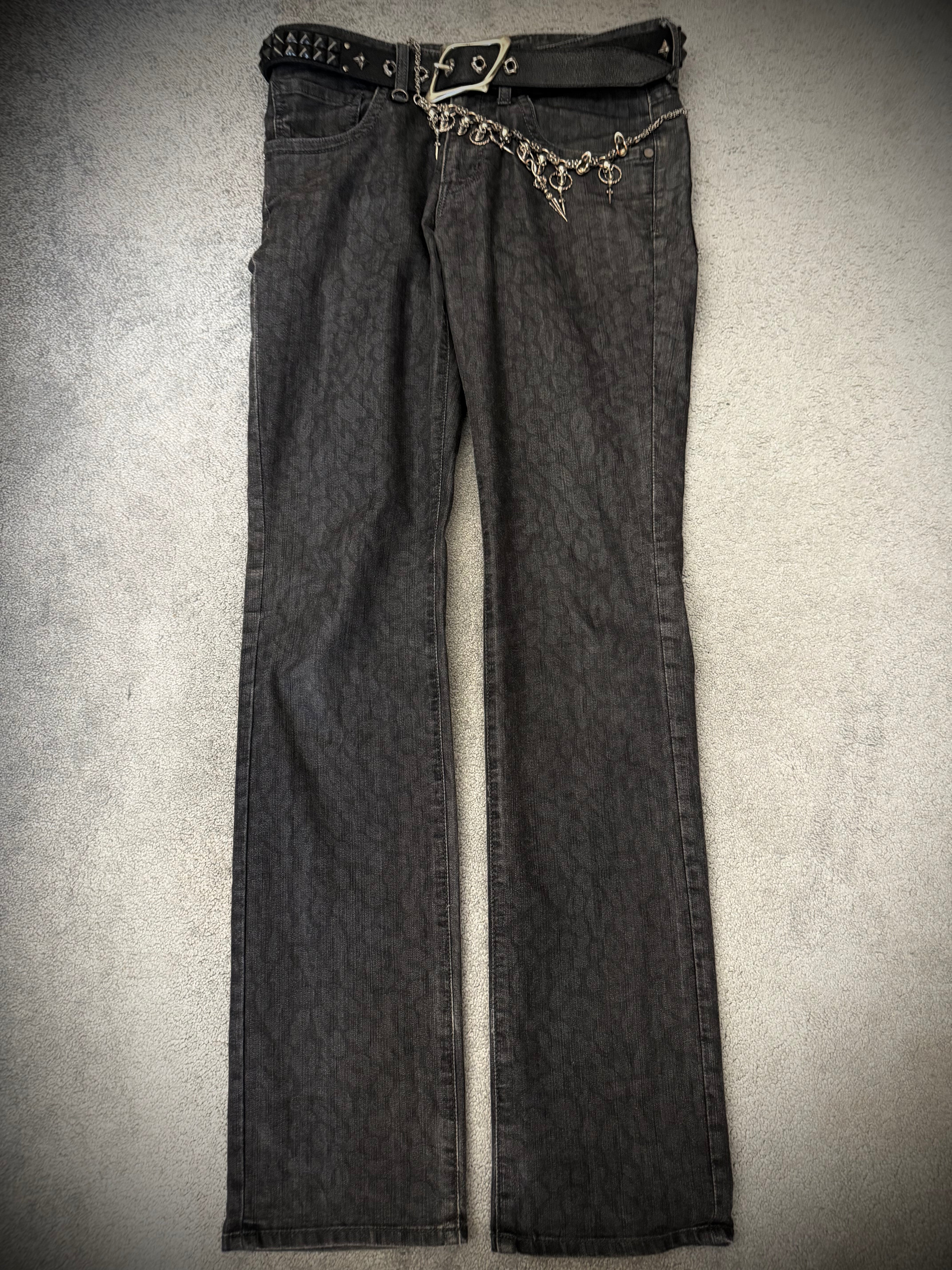 NIP Leopard Waxed Bootcut Pants