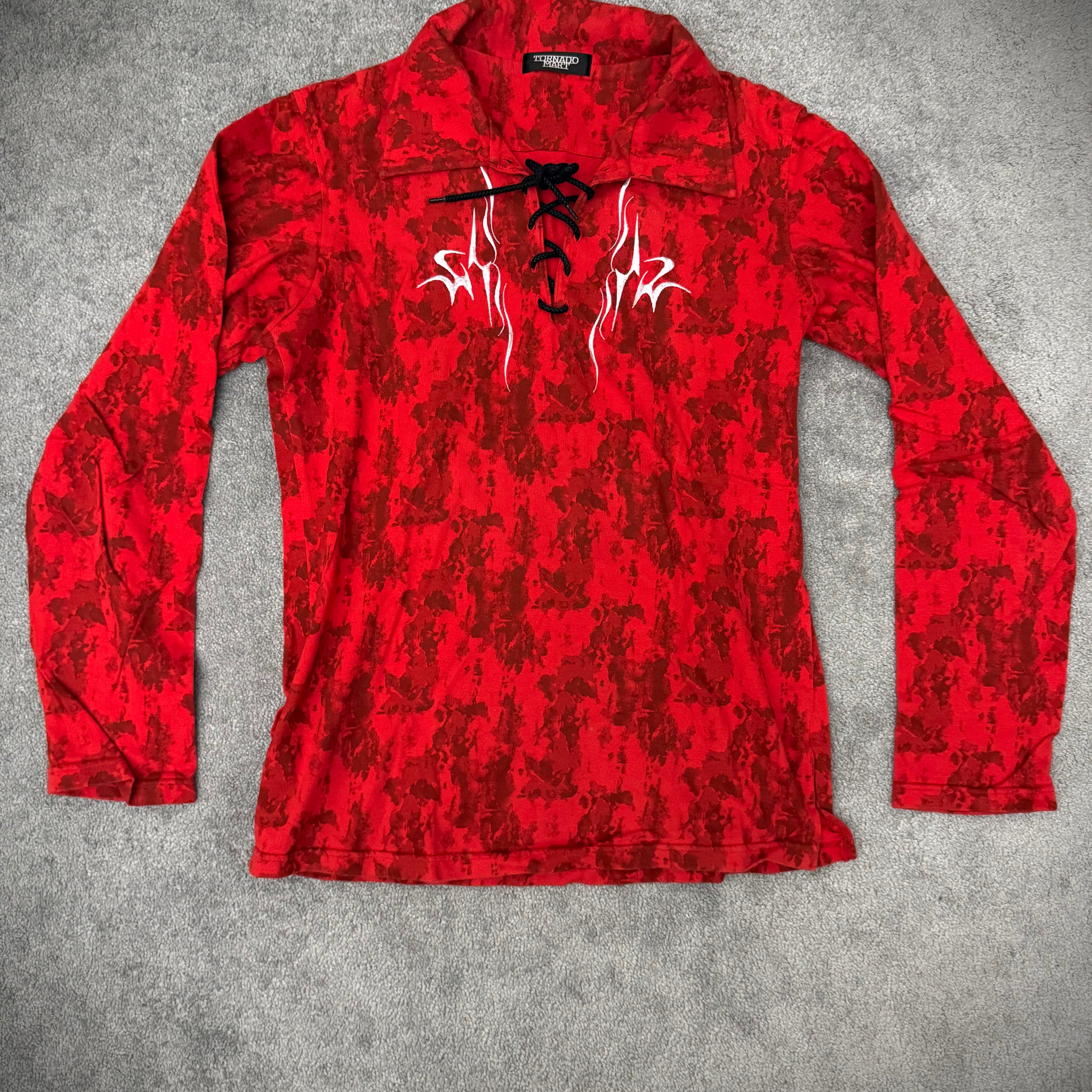 Tornado Mart laced up tribal lava Longsleeve