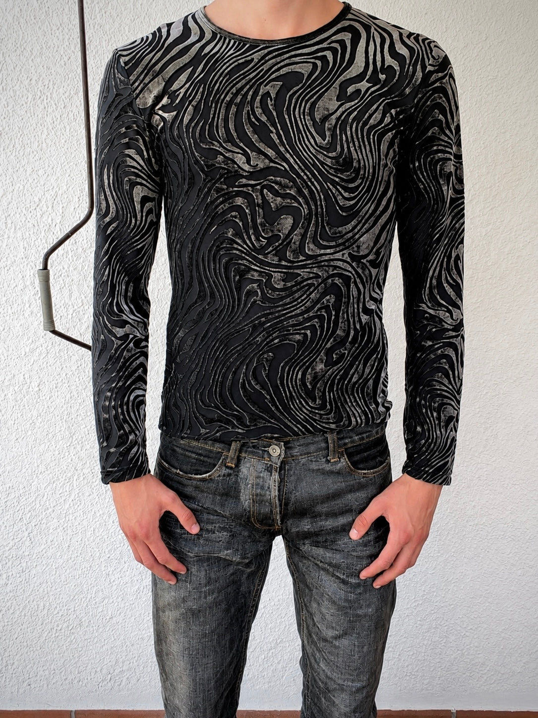 5351 Pour Les Hommes Director Oil See Through Longsleeve