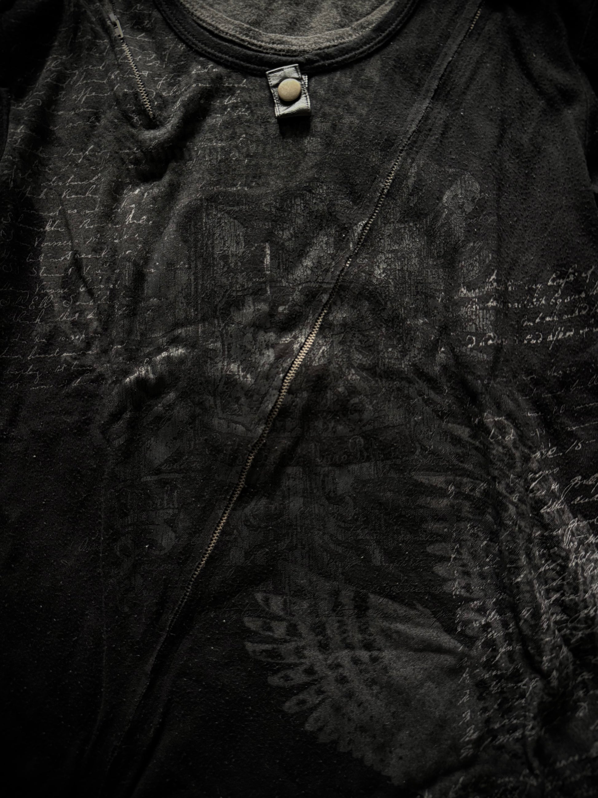 Semantic Design Asymetrical zipper poem longsleeve