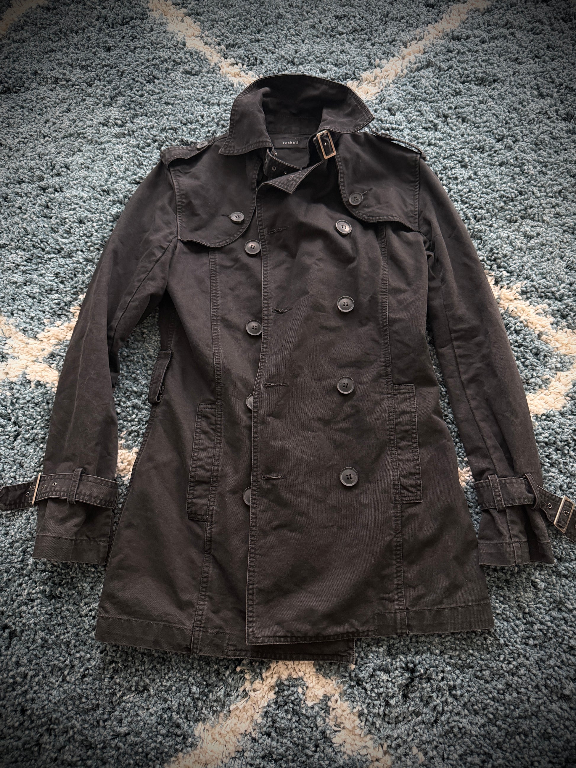 Roshell Military Flap Belt Coat