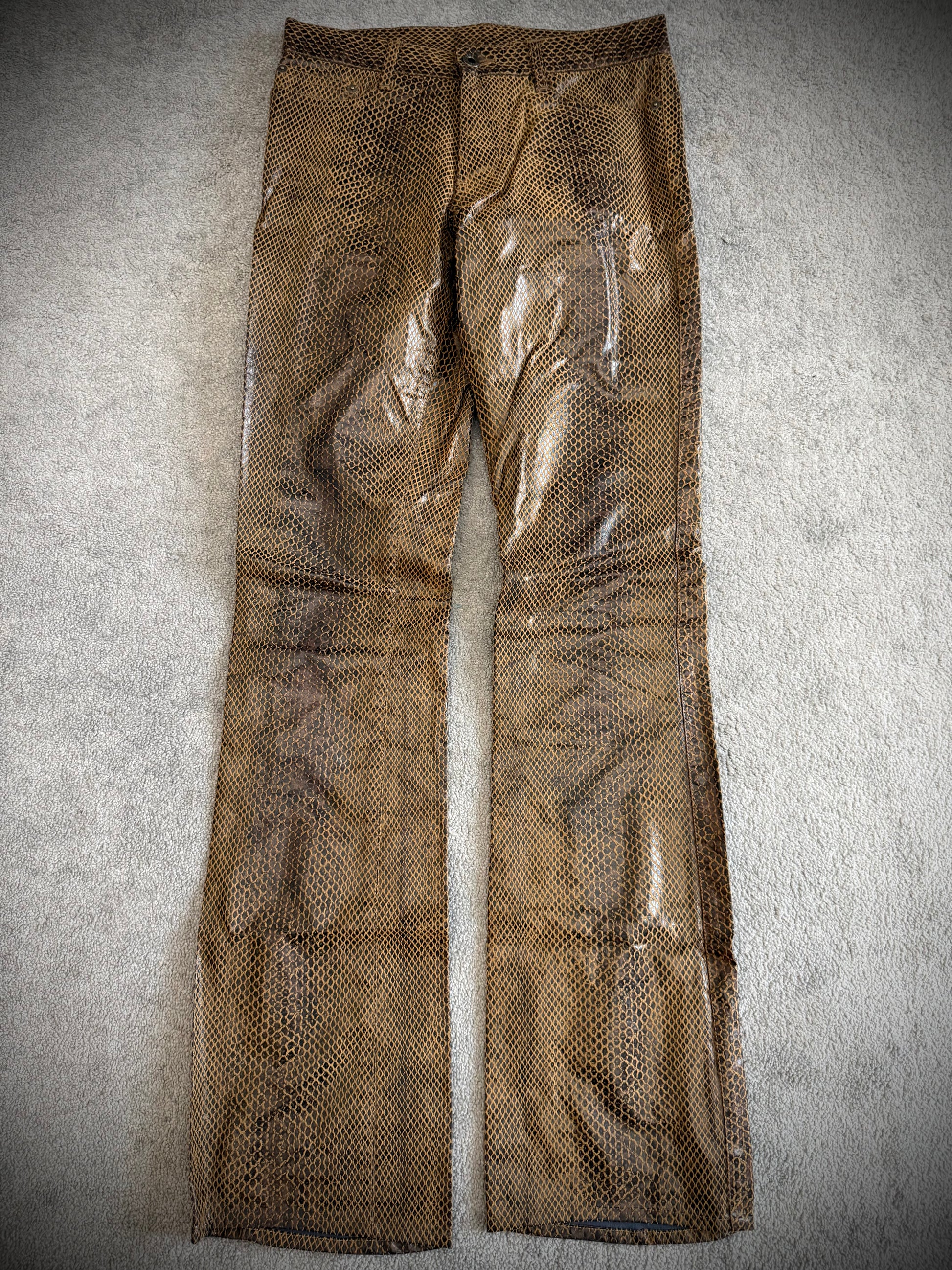 5351 OG Pour Les Hommes Full snakeskin flared pants