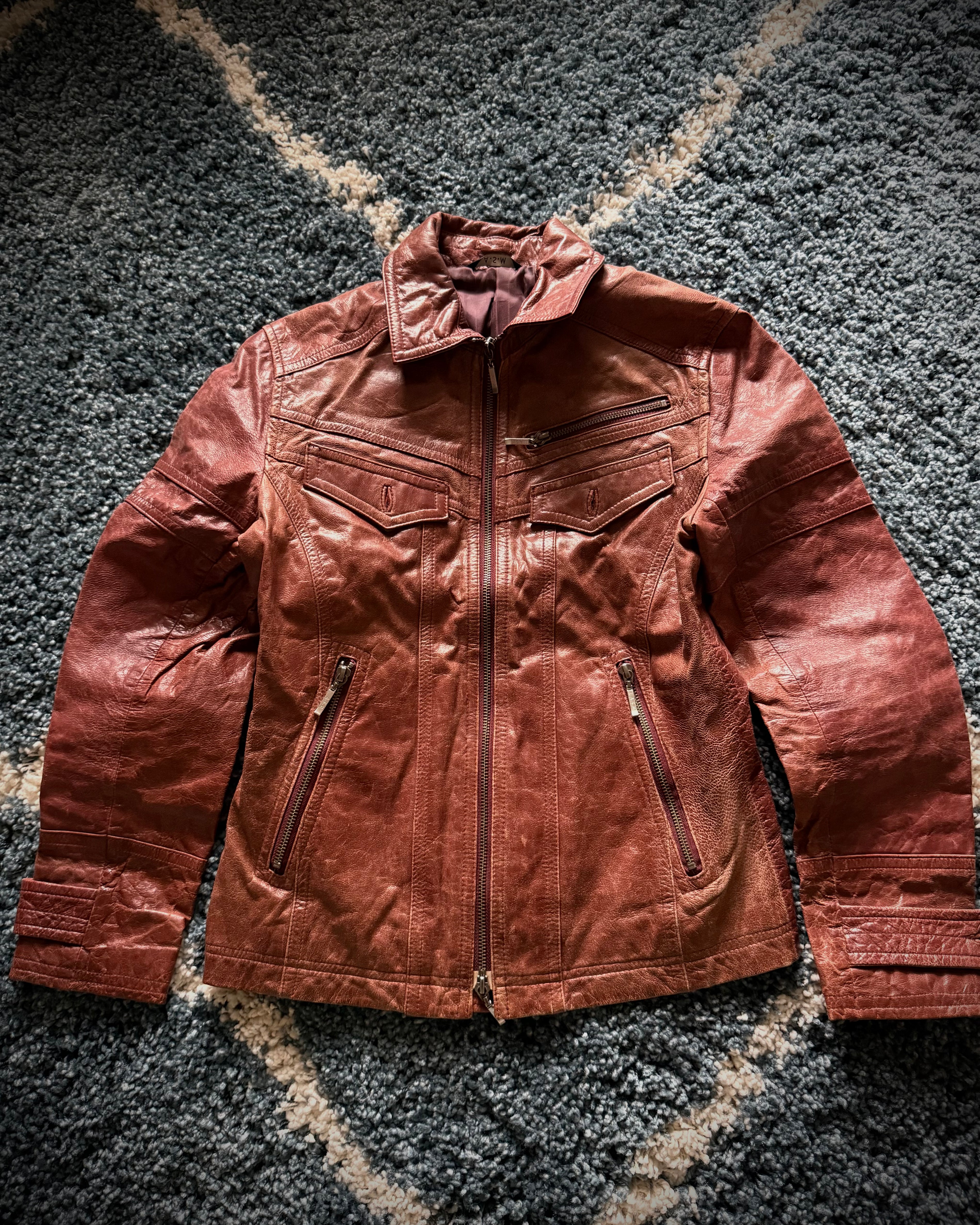 ASM cracked leather jacket