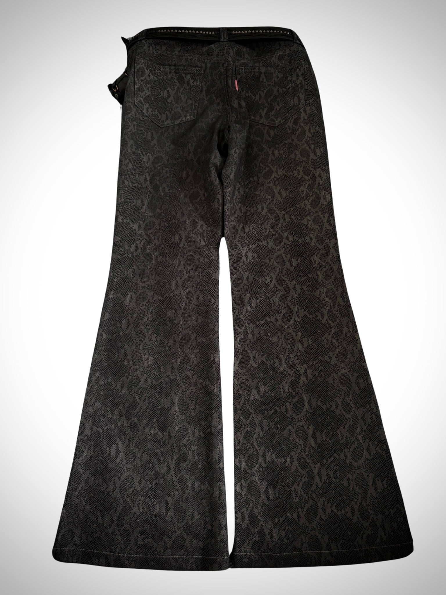 Tornado Mart Snakeskin flared pants