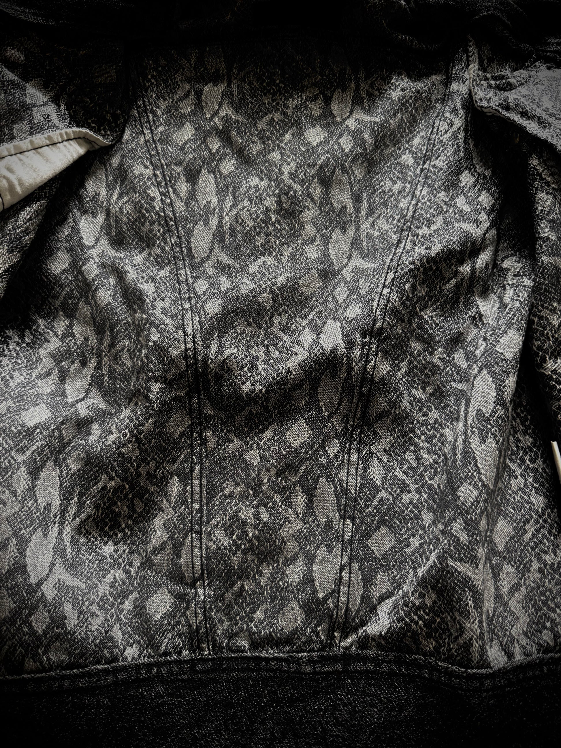 Jackrose x Luv Maison snakeskin denim jacket