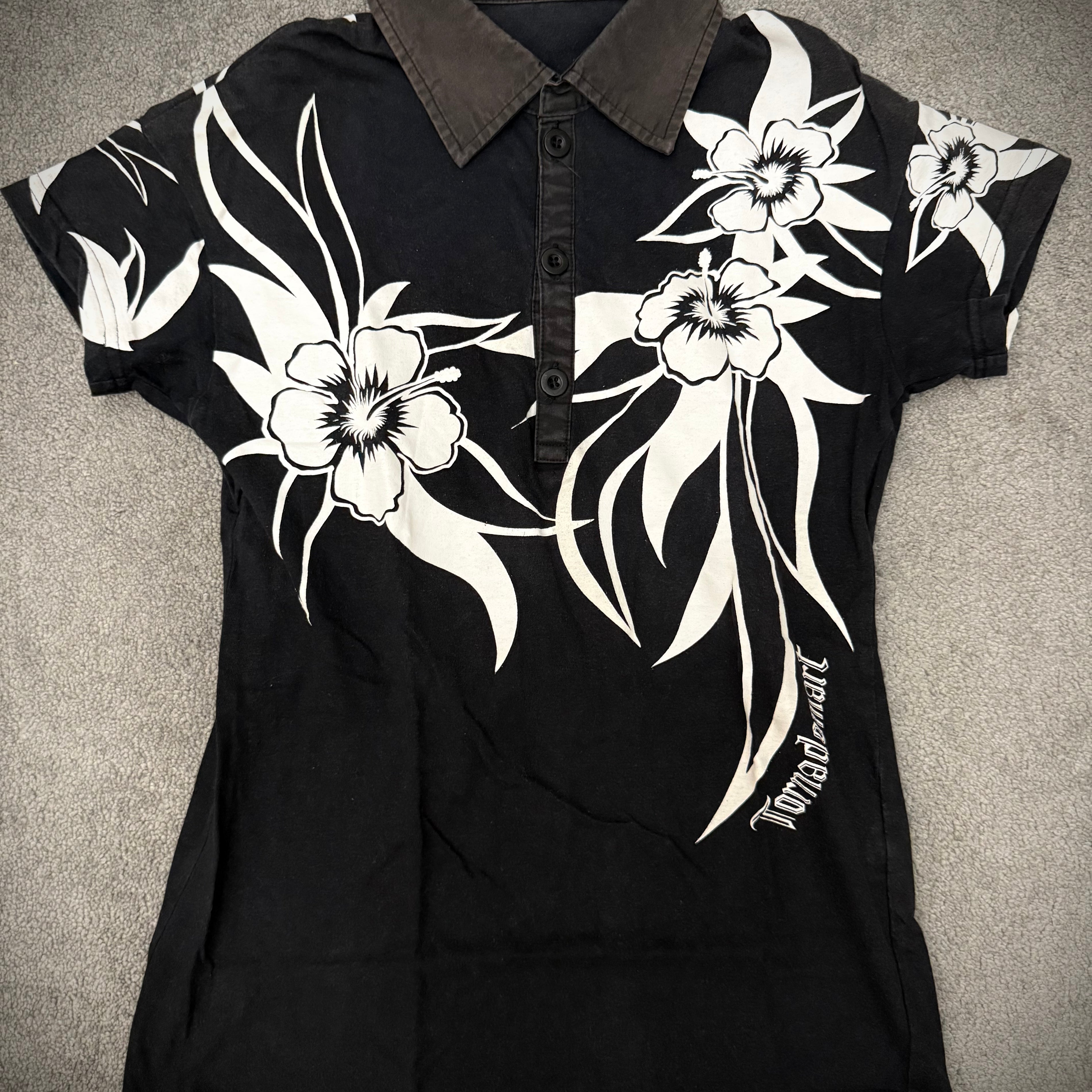 Tornado Mart Flower Tribal Polo Shirt
