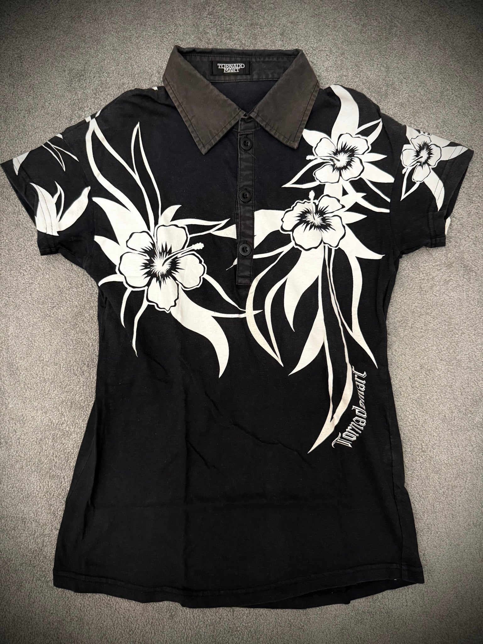 Tornado Mart Flower Tribal Polo Shirt