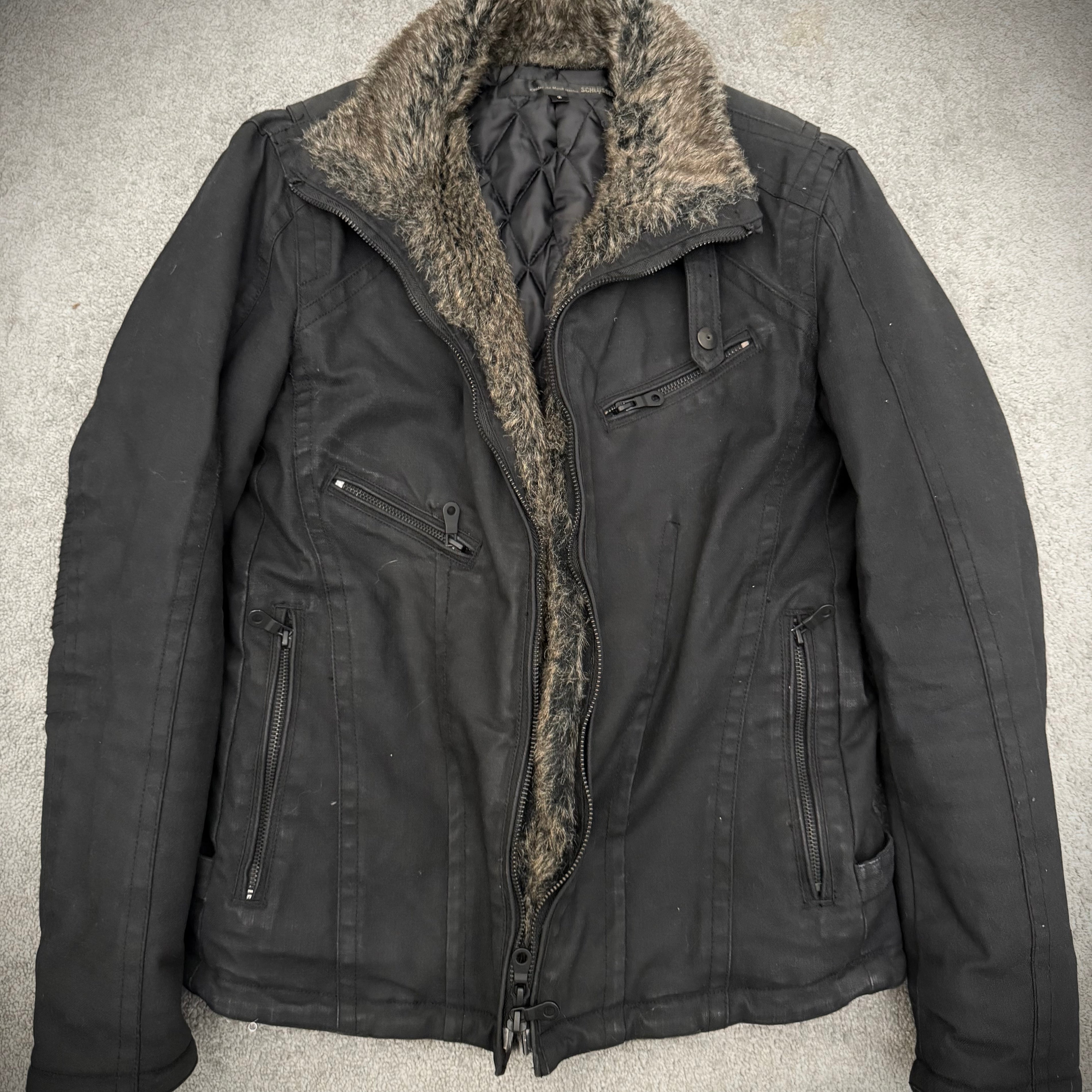 Schlussel Rabbit fur madness puffer jacket