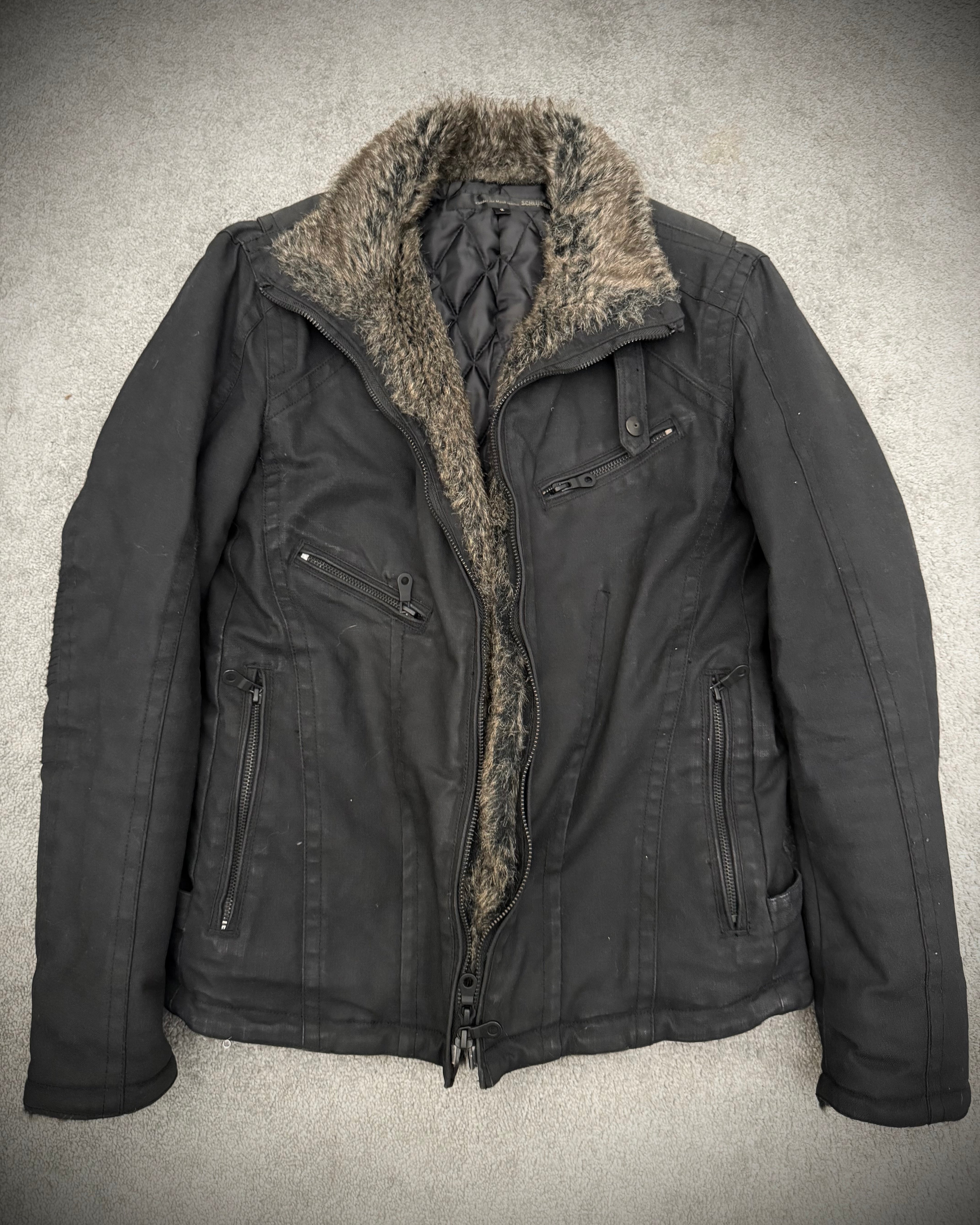 Schlussel Rabbit fur madness puffer jacket