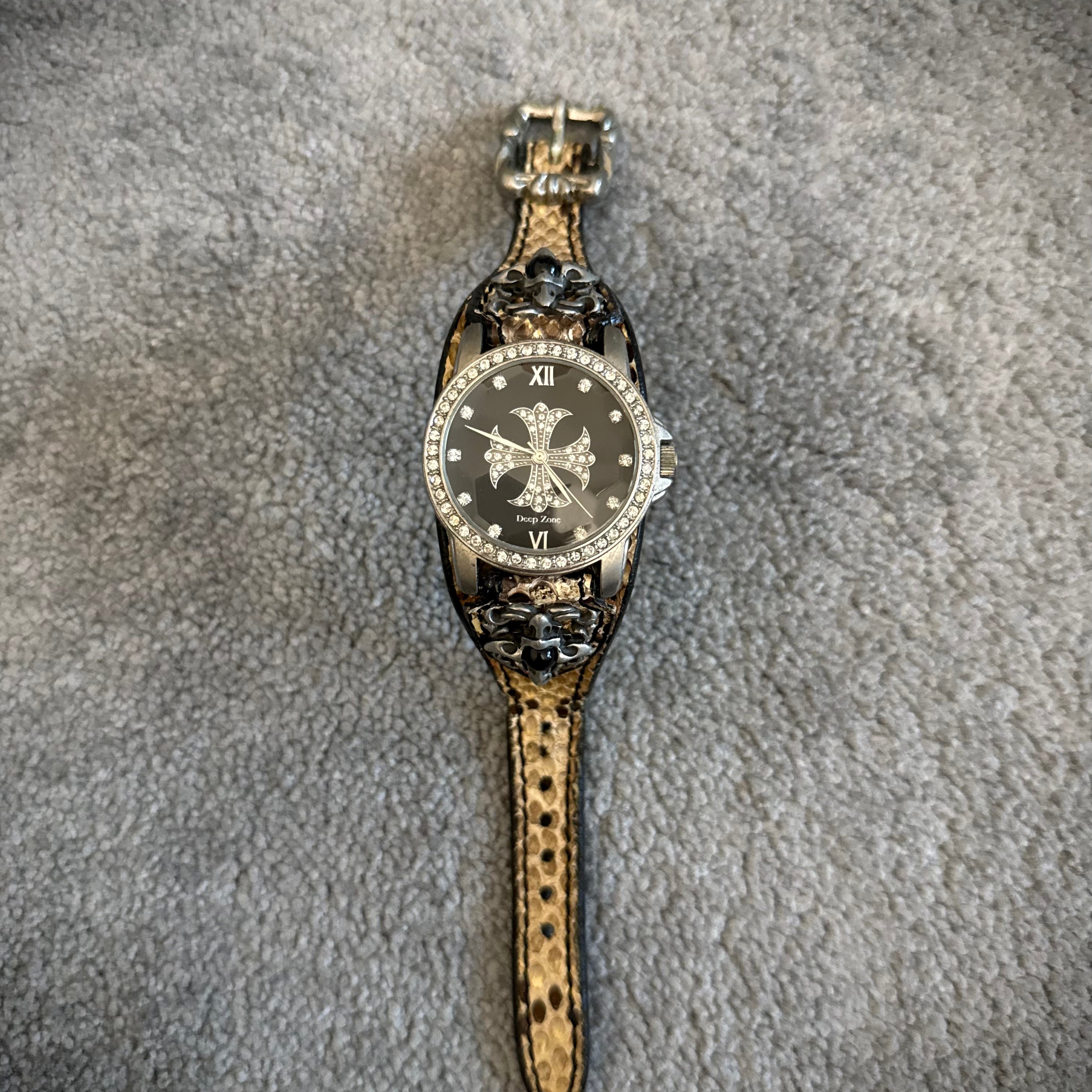 DZ snakeskin rhinestone tribal watch