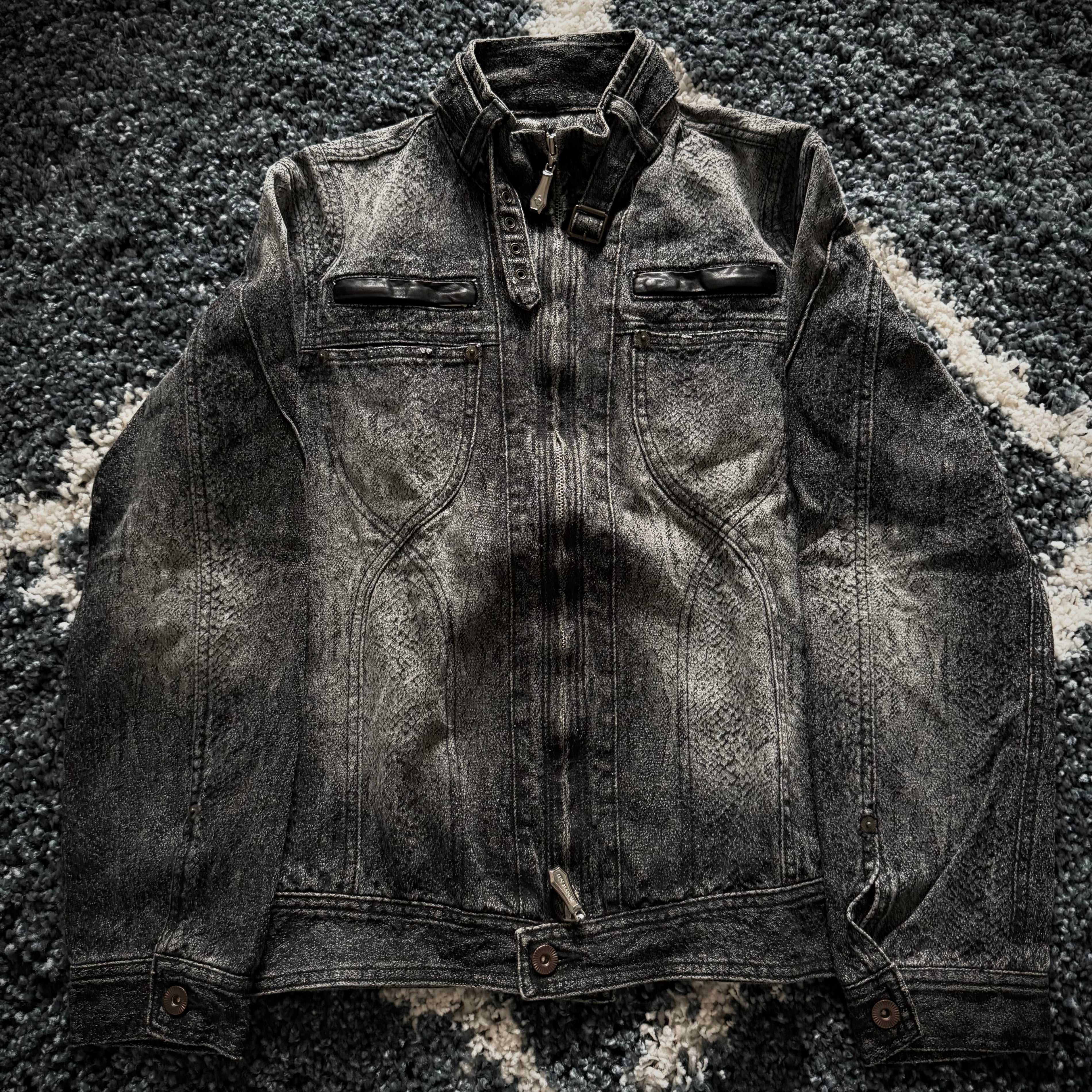 Jackrose x Luv Maison snakeskin denim jacket