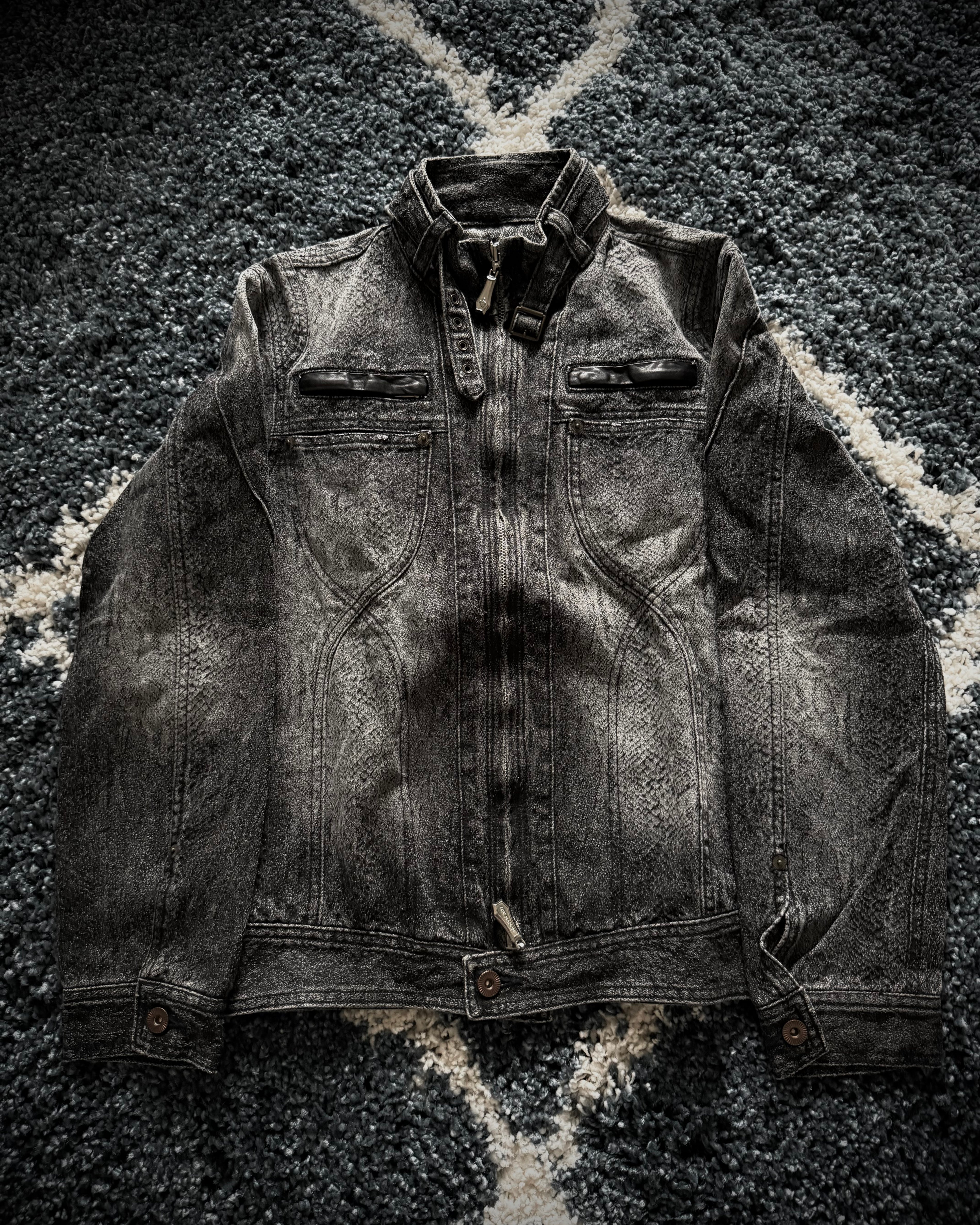 Jackrose x Luv Maison snakeskin denim jacket