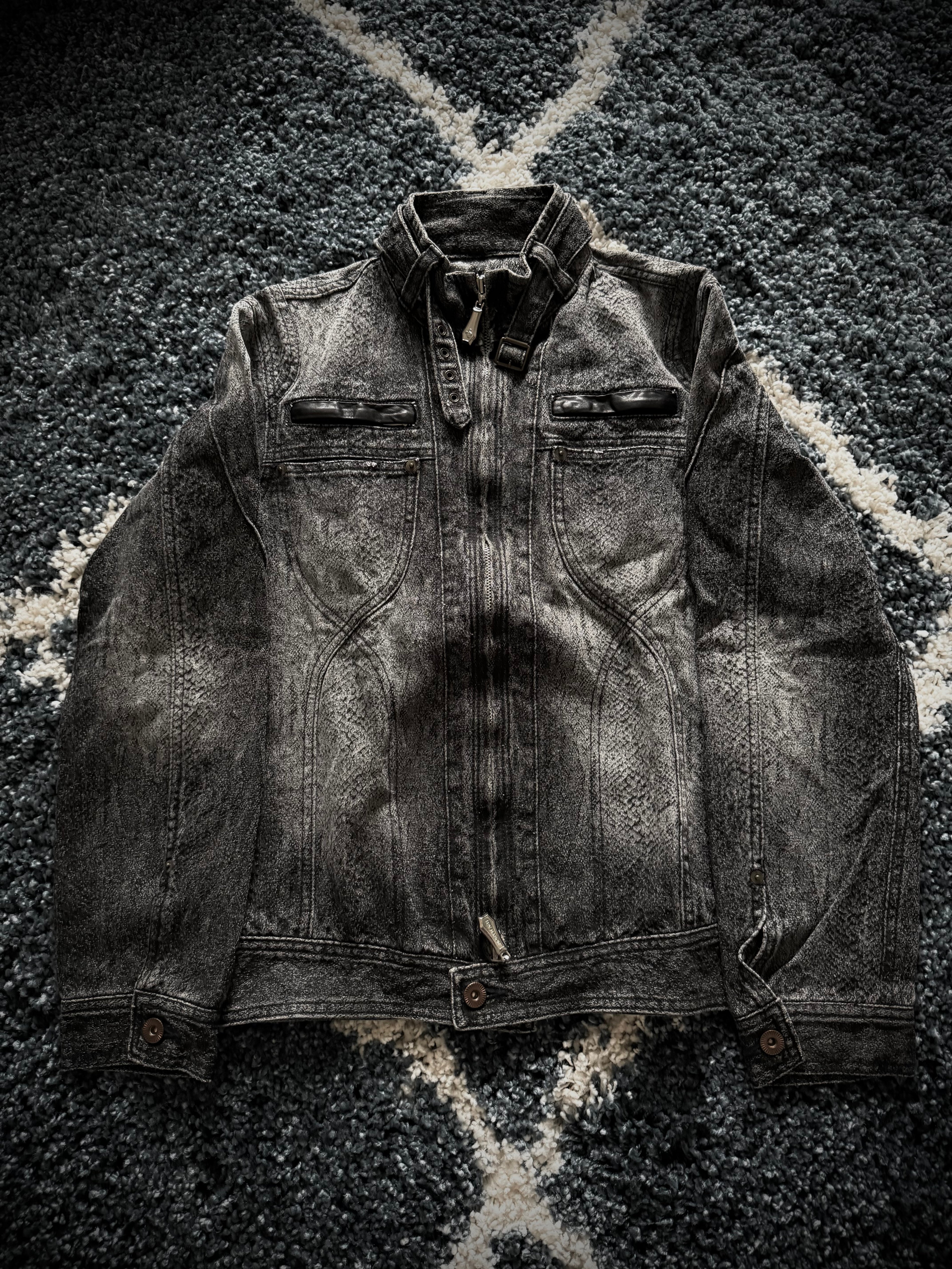 Jackrose x Luv Maison snakeskin denim jacket