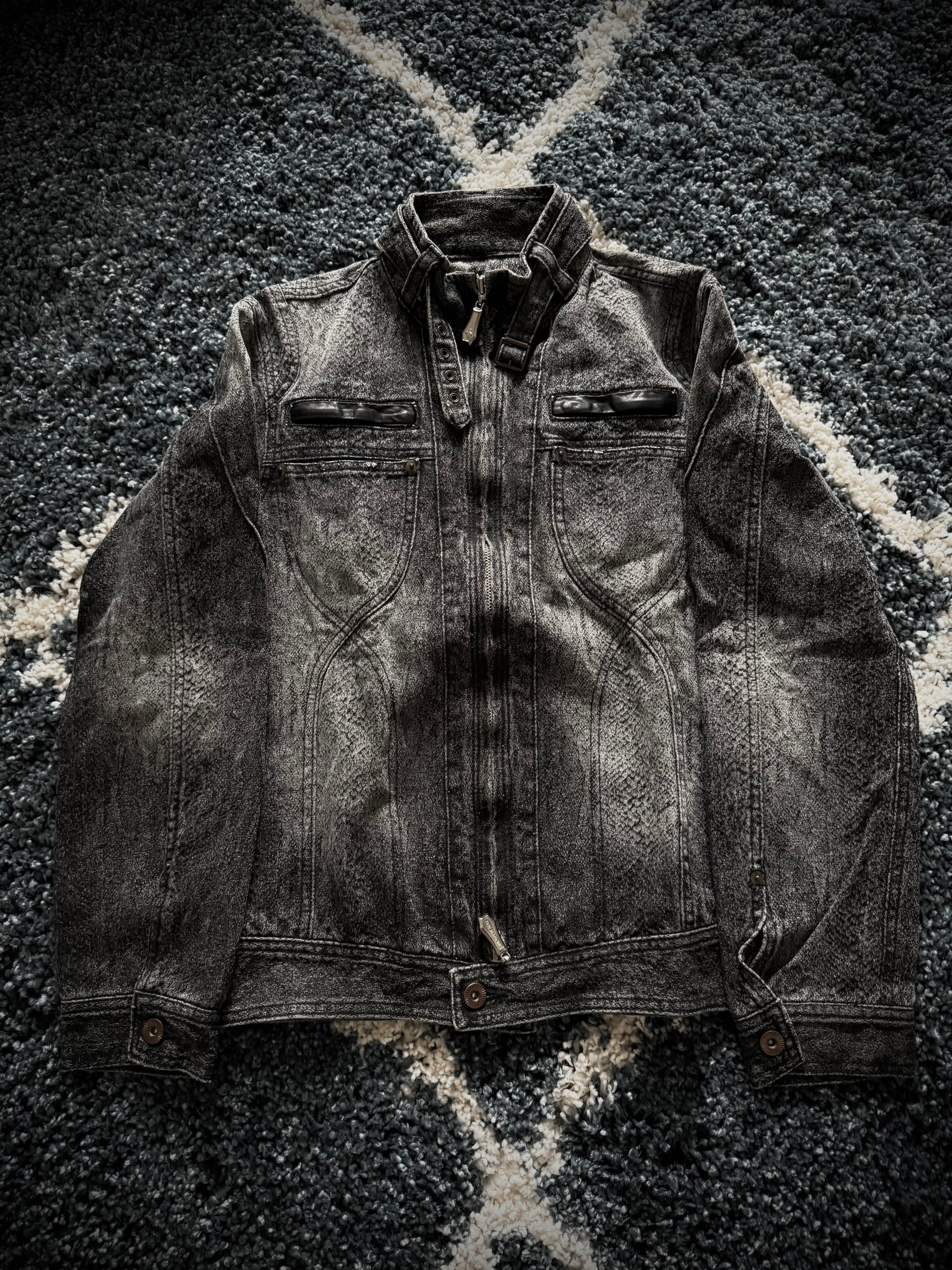 Jackrose x Luv Maison snakeskin denim jacket