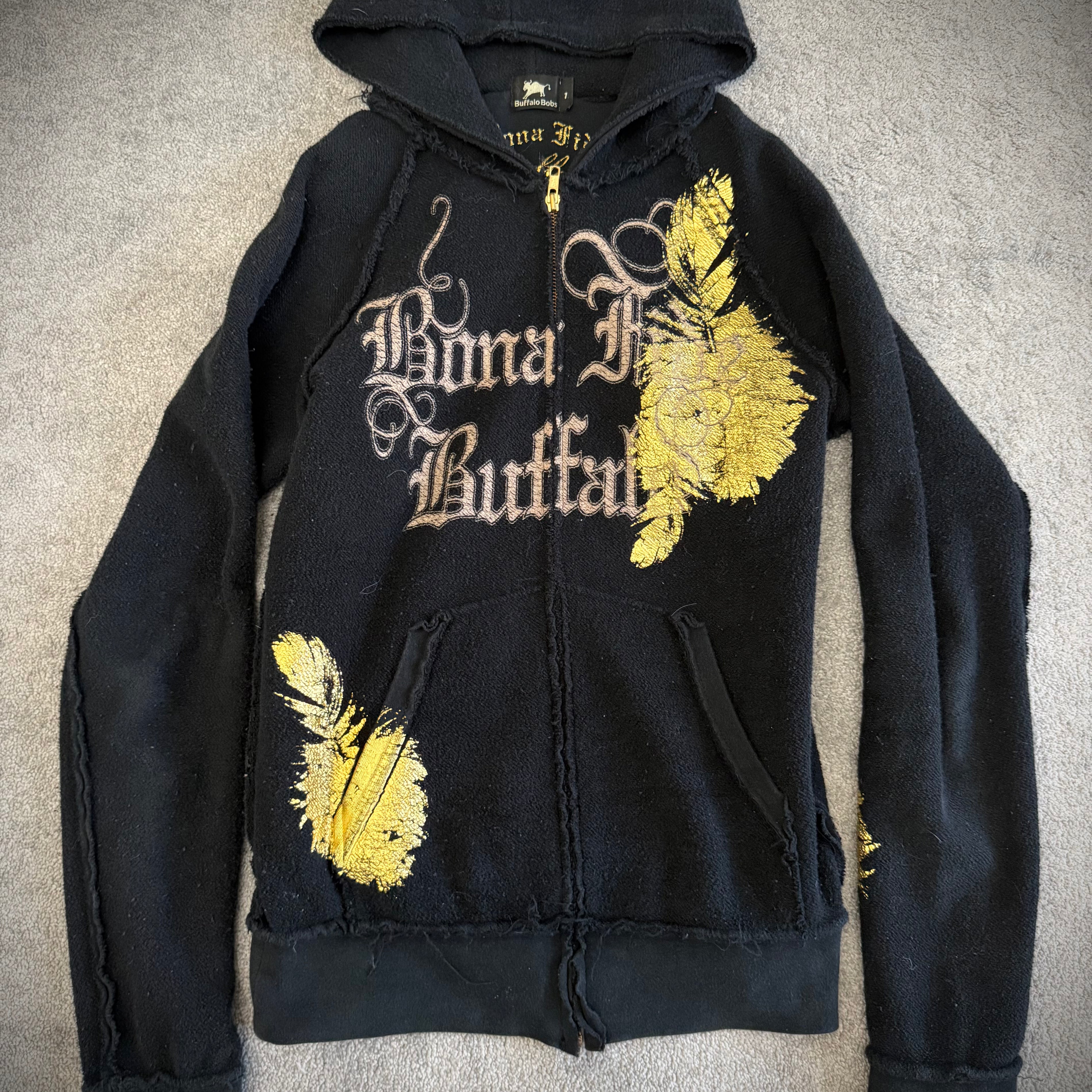 Buffalo Bobs golden plated feather ribbed cotton jacket