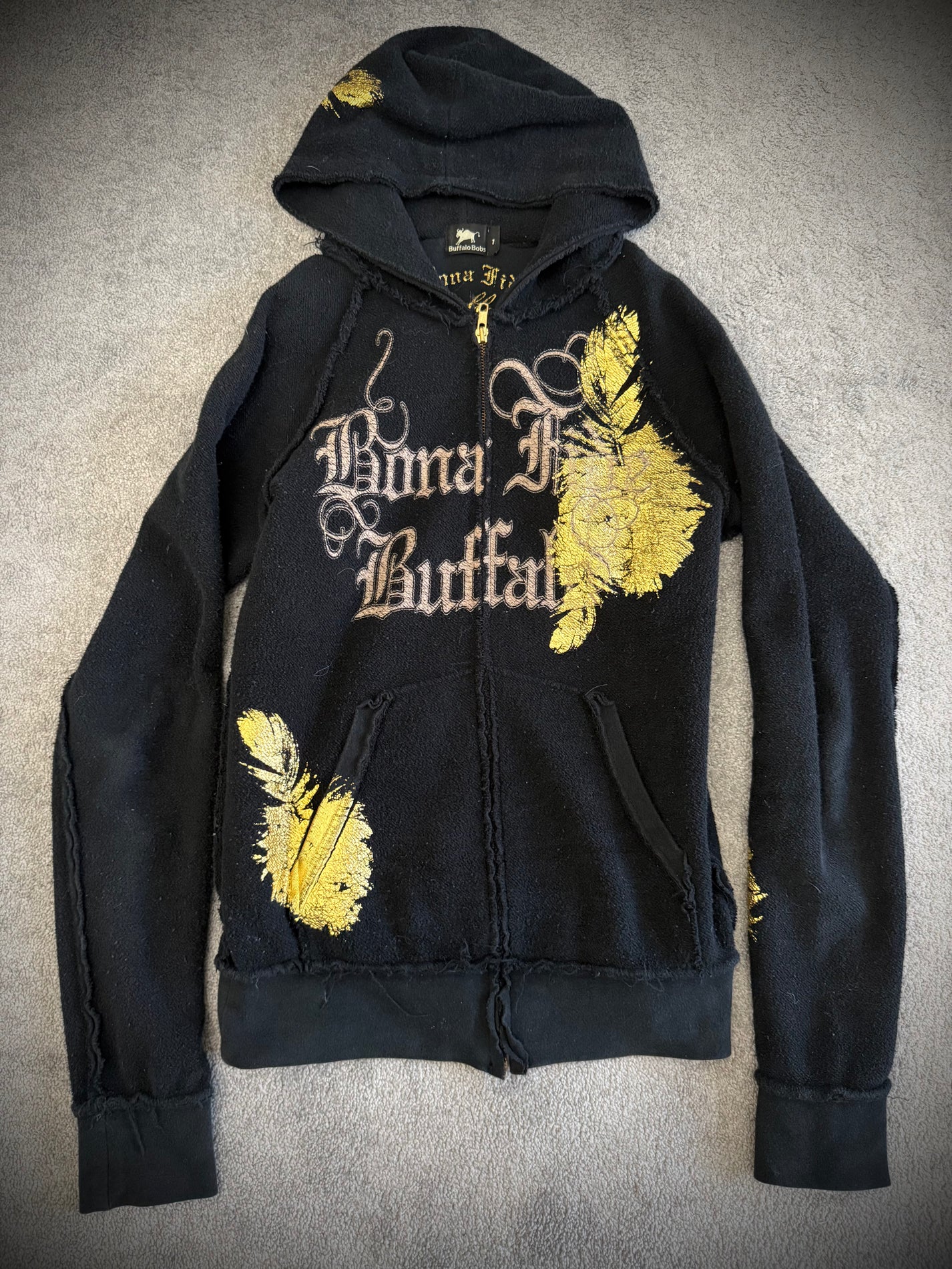 Buffalo Bobs golden plated feather ribbed cotton jacket