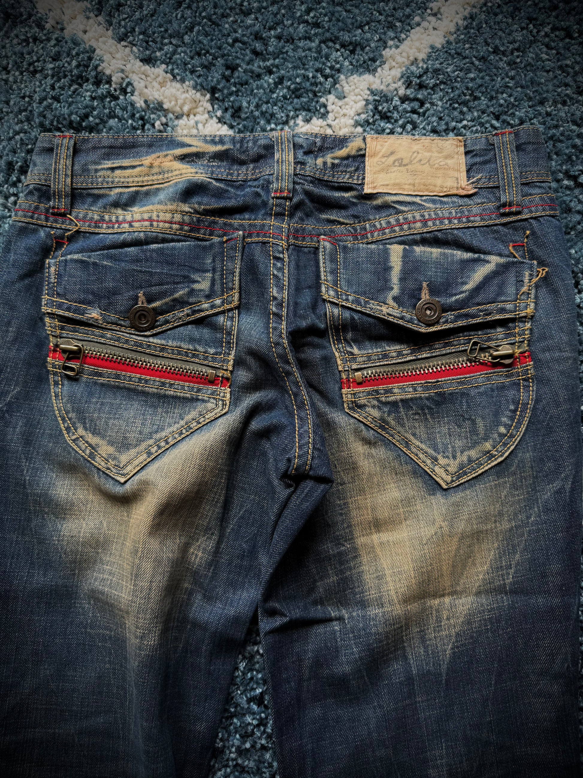 Lolita zipp mud washed flared jeans