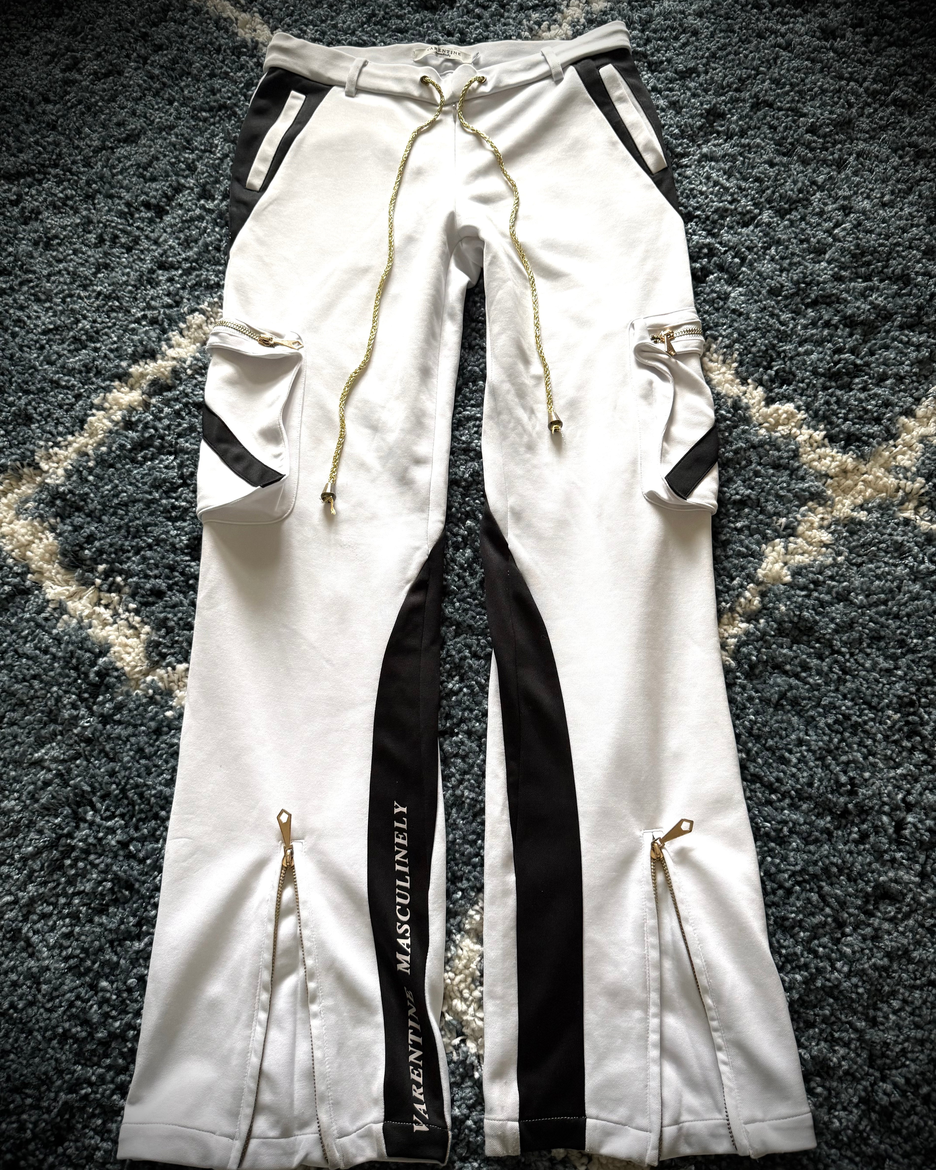 Valentine golden laced up cargo sweatpants